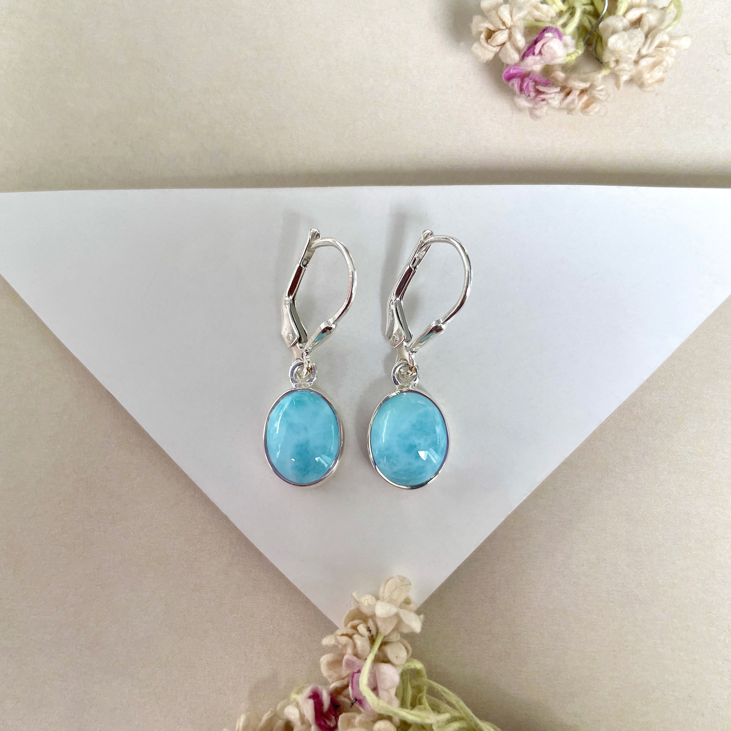 Larimar Earring-(LAR-E-1845.)
