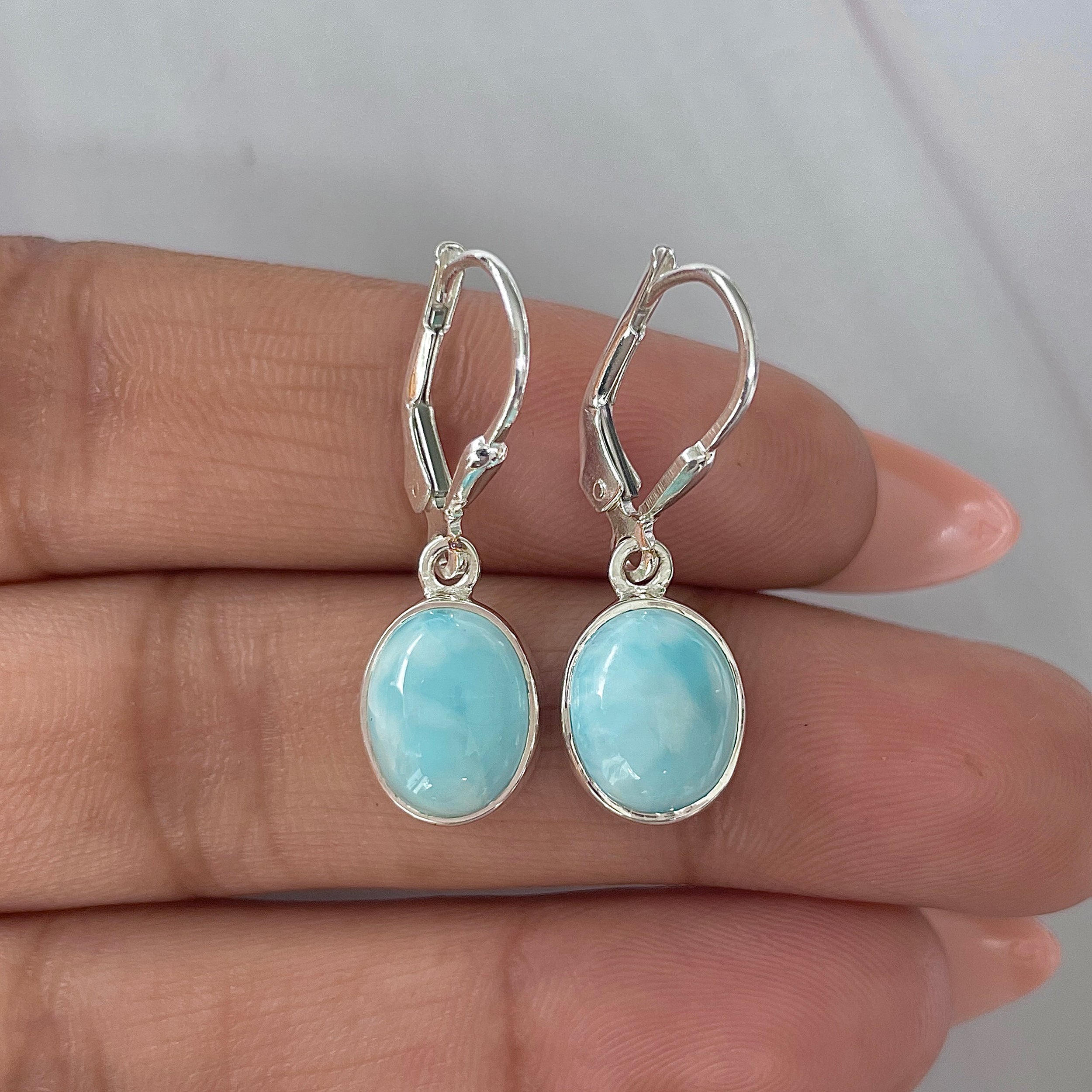 Larimar Earring-(LAR-E-1846.)