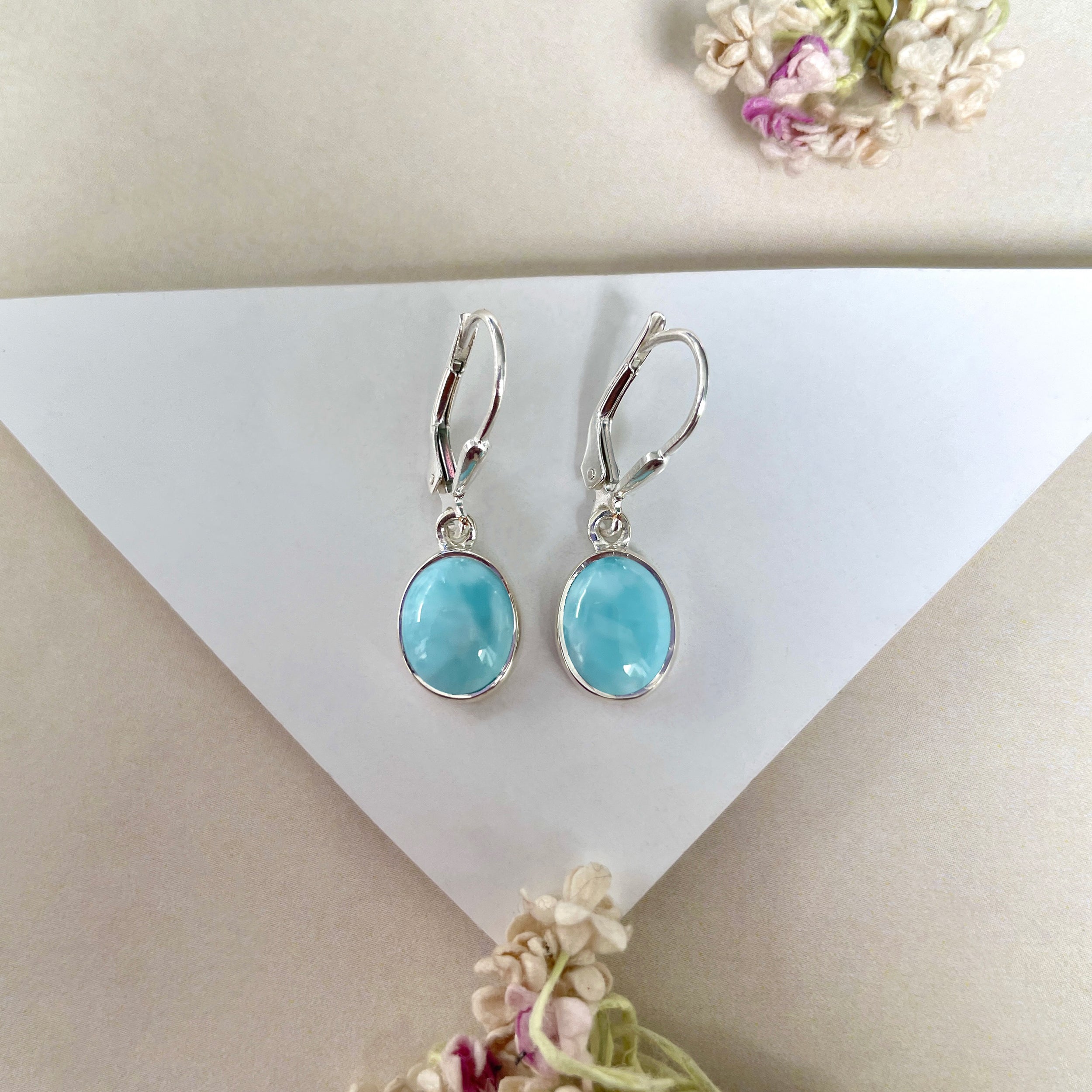 Larimar Earring-(LAR-E-1846.)