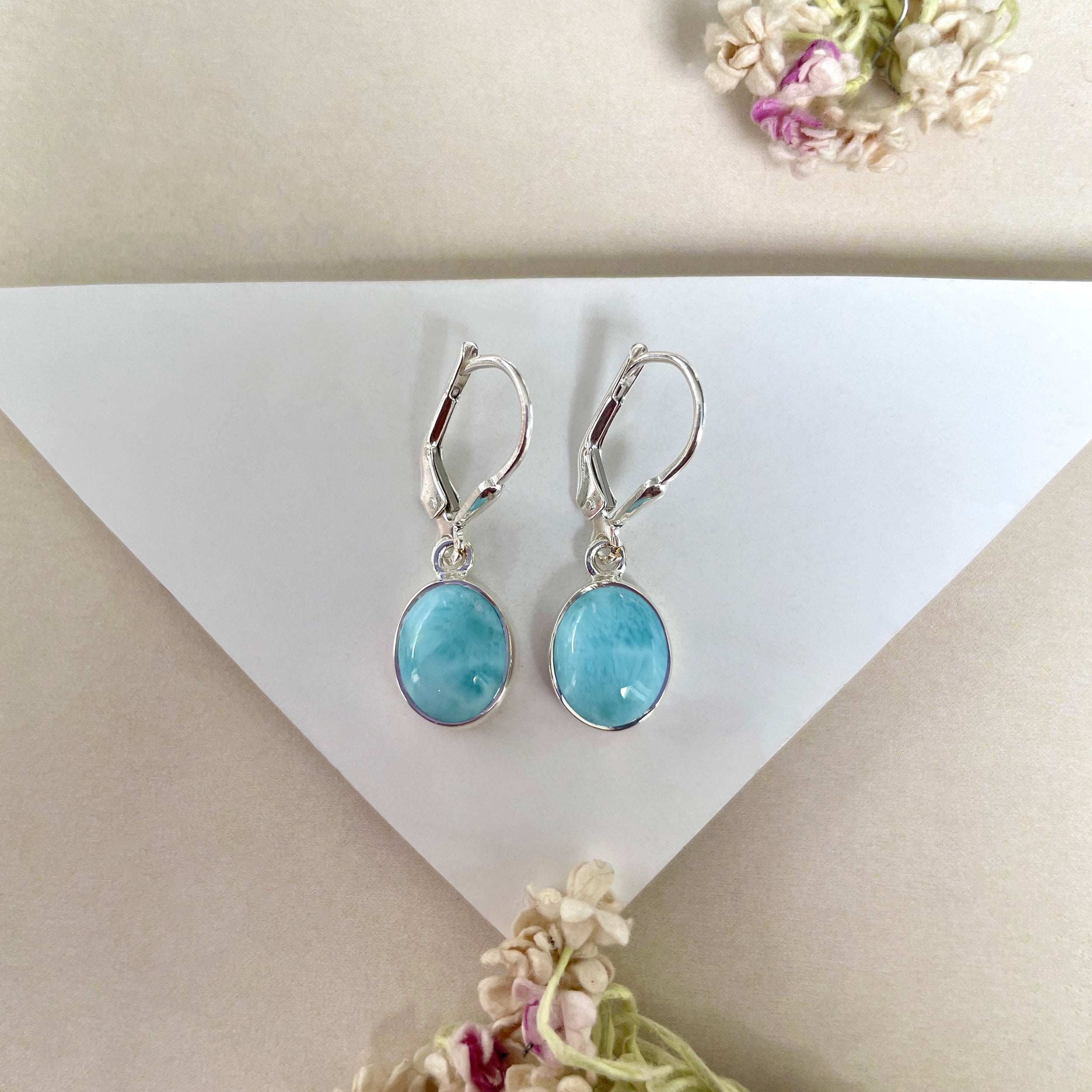 Larimar Earring-(LAR-E-1847.)