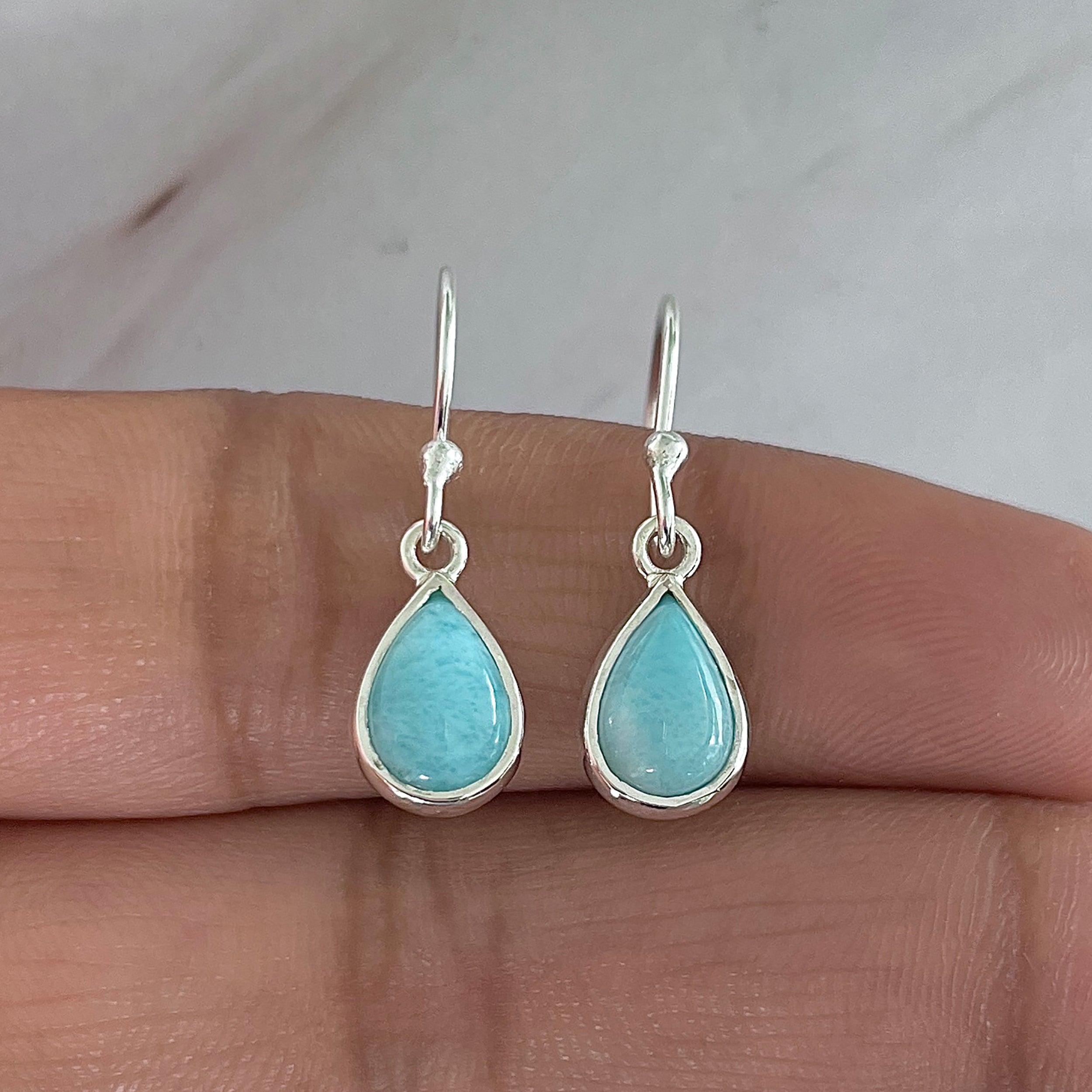 Larimar Earring-(LAR-E-1848.)