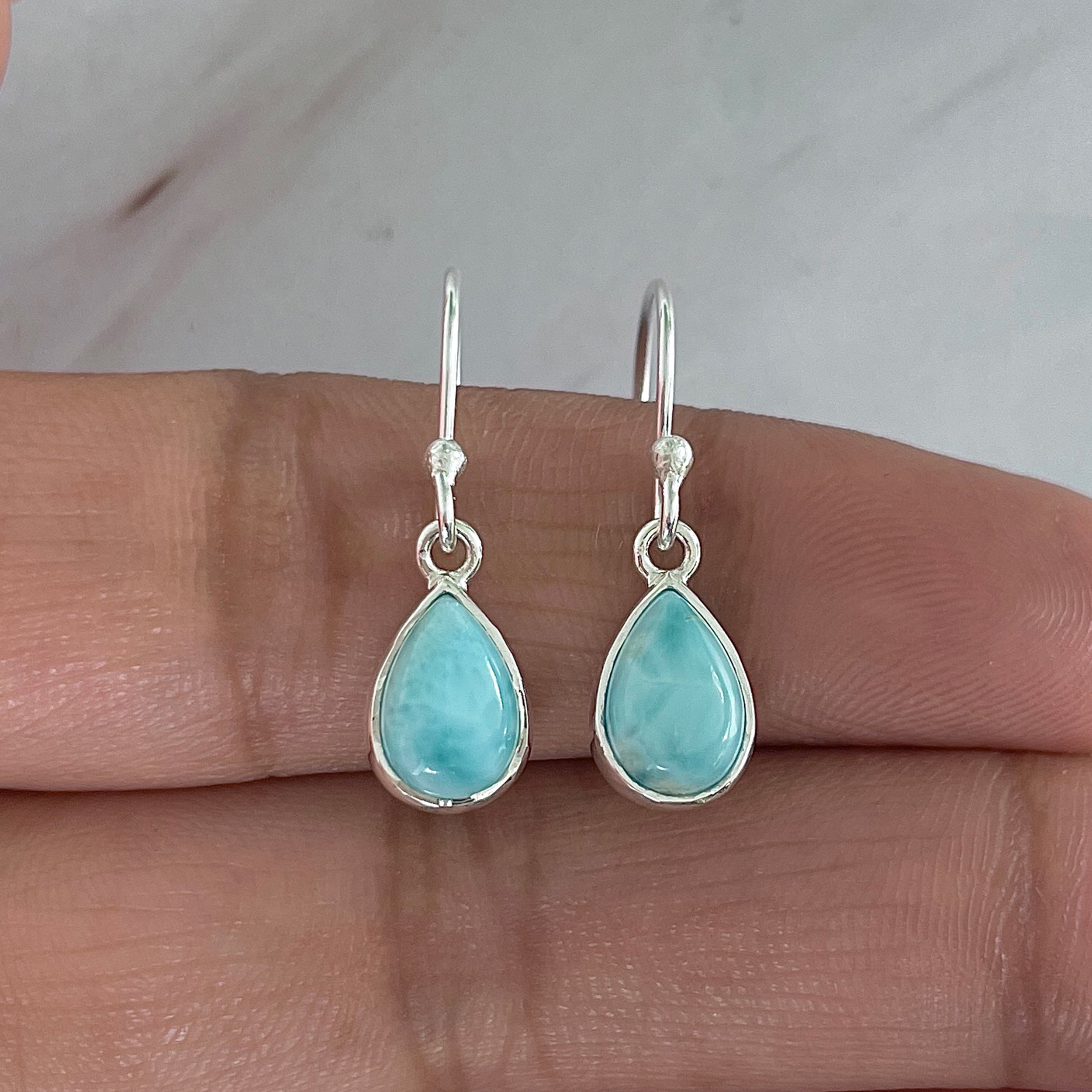 Larimar Earring-(LAR-E-1849.)