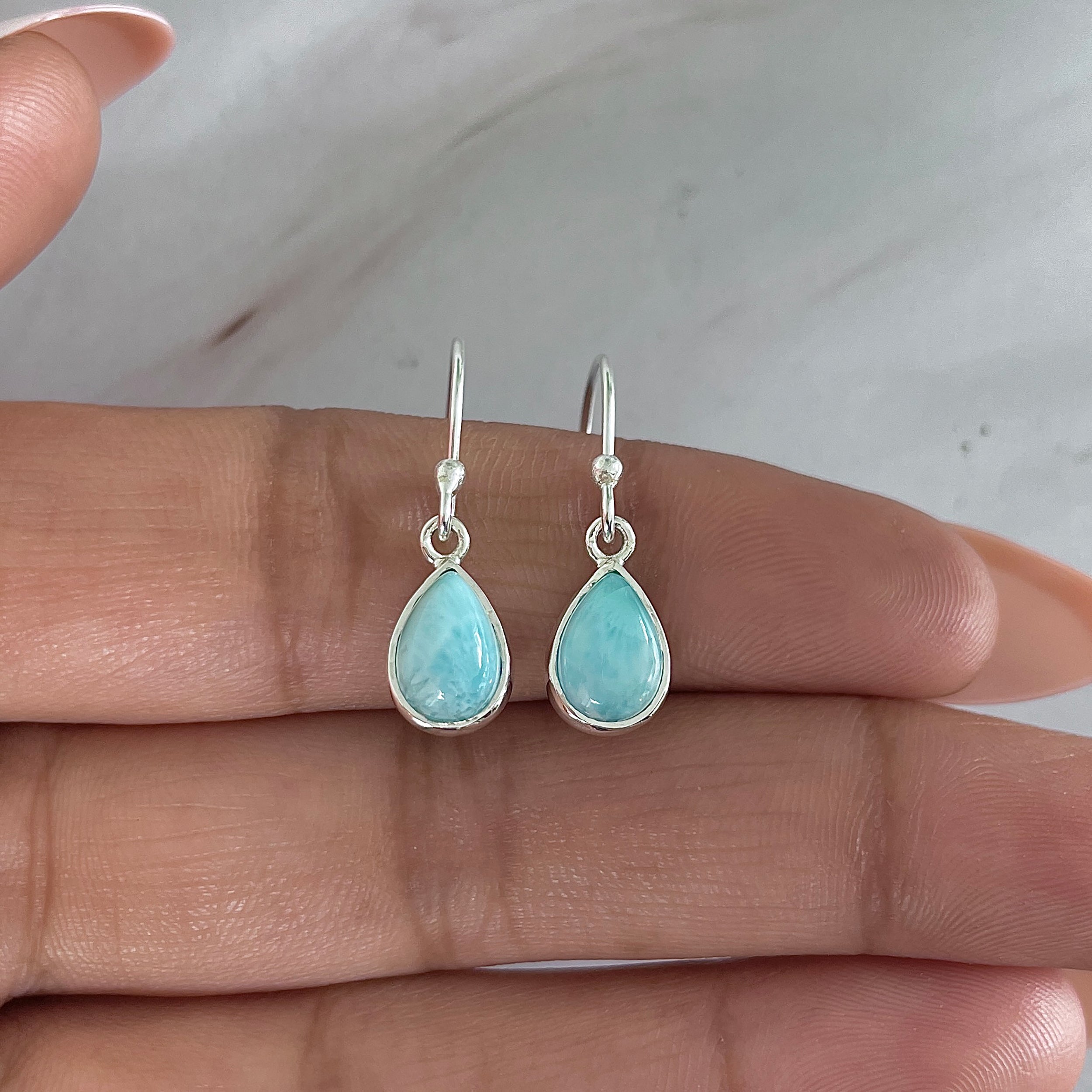 Larimar Earring-(LAR-E-1850.)