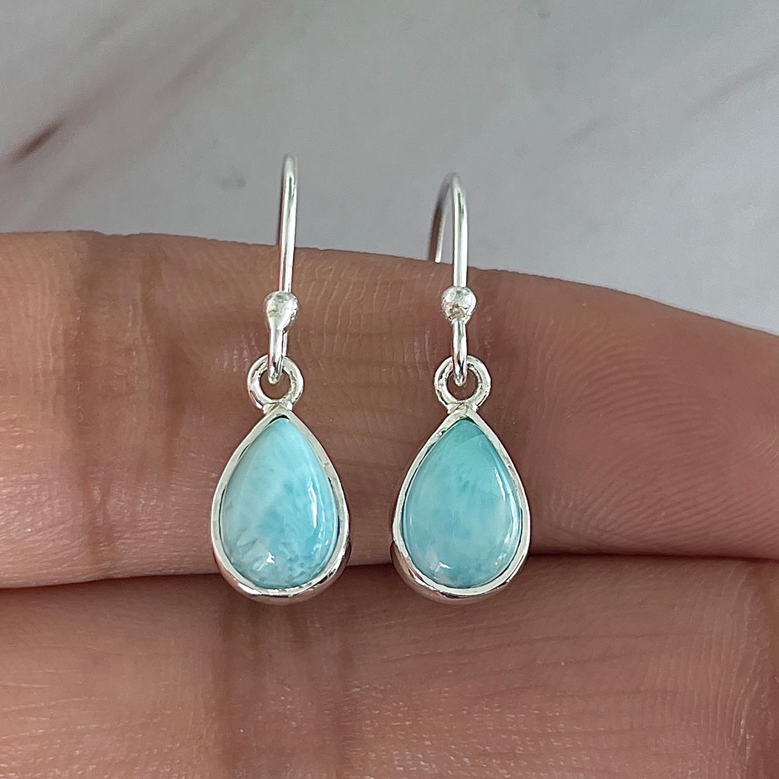 Larimar Earring-(LAR-E-1850.)