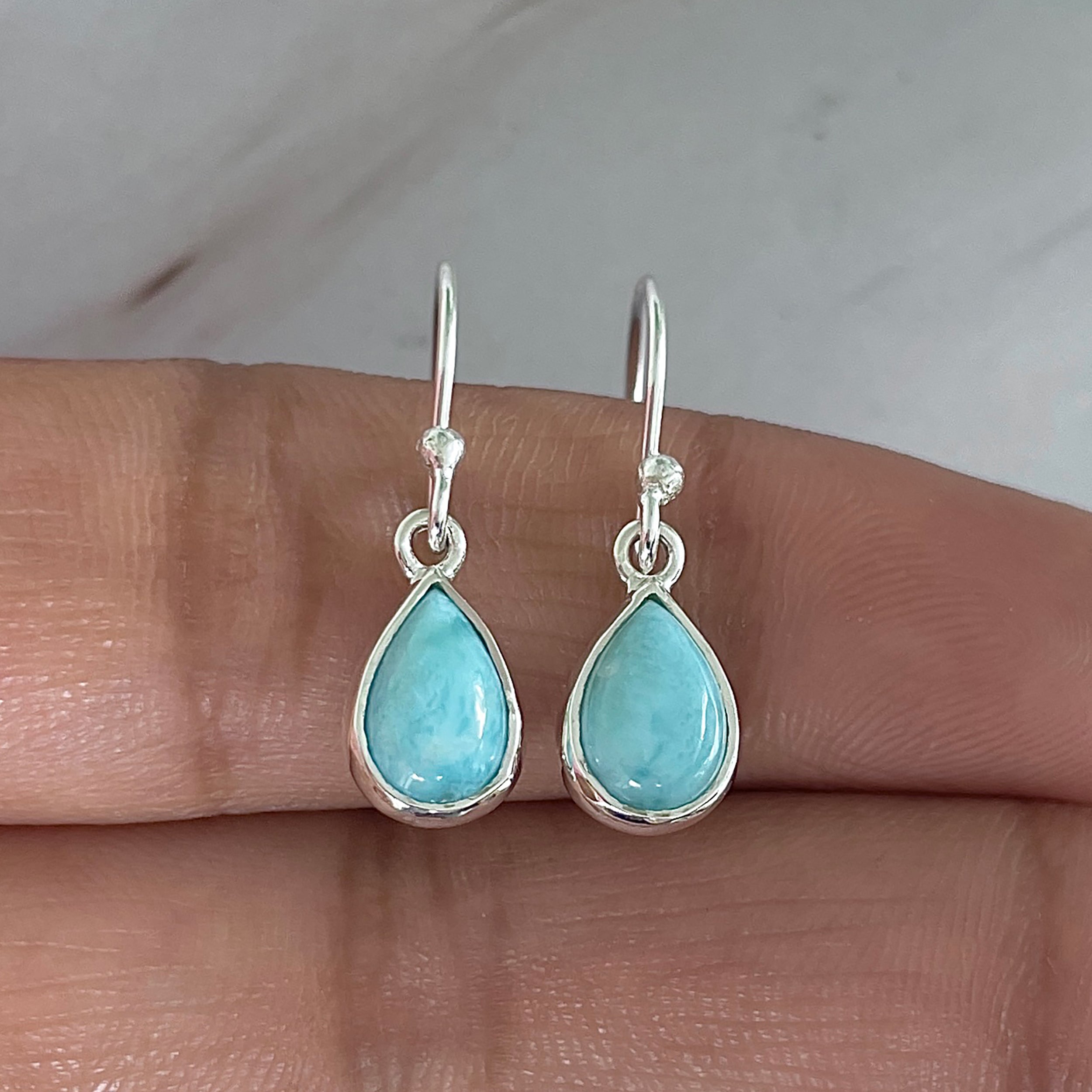 Larimar Earring-(LAR-E-1851.)