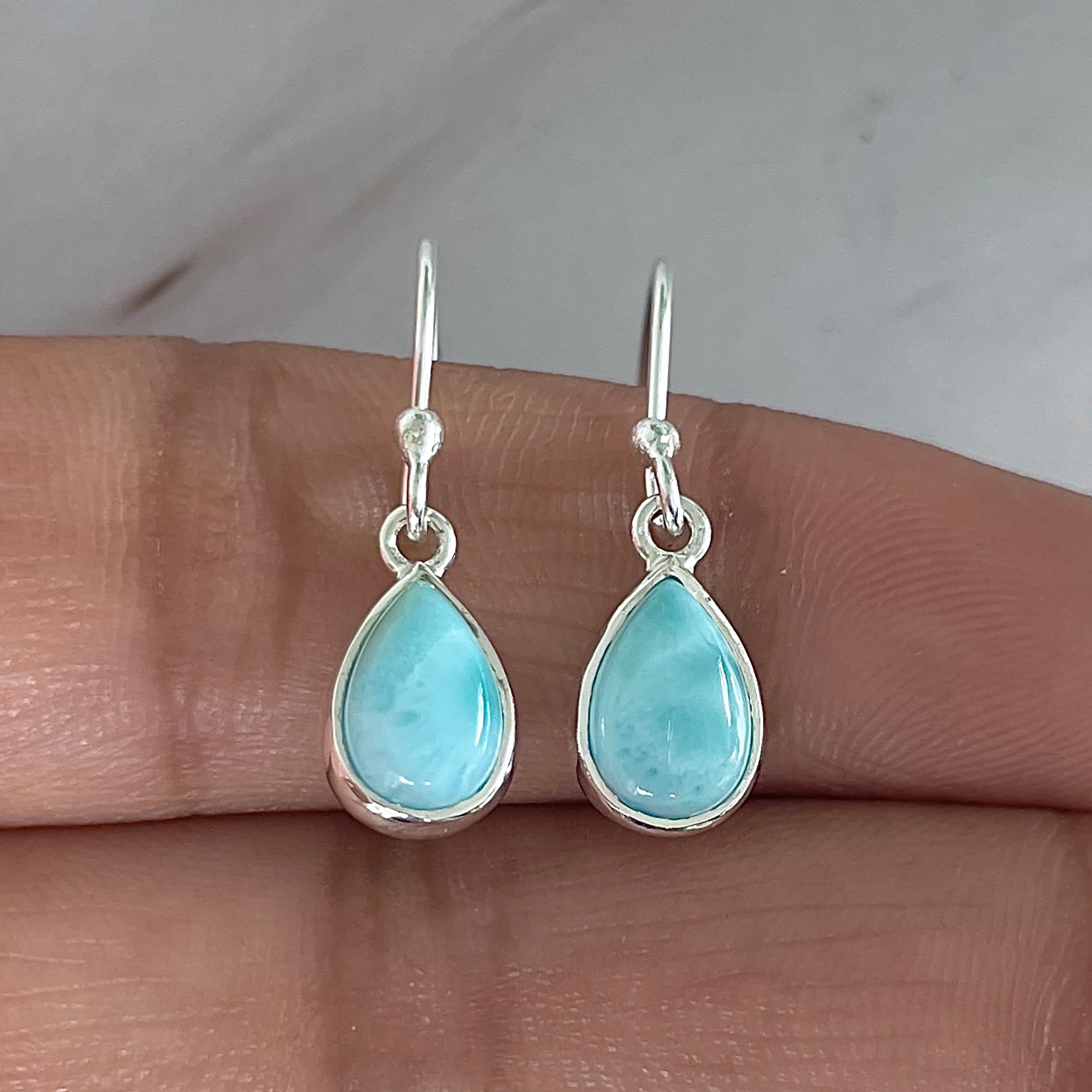 Larimar Earring-(LAR-E-1852.)