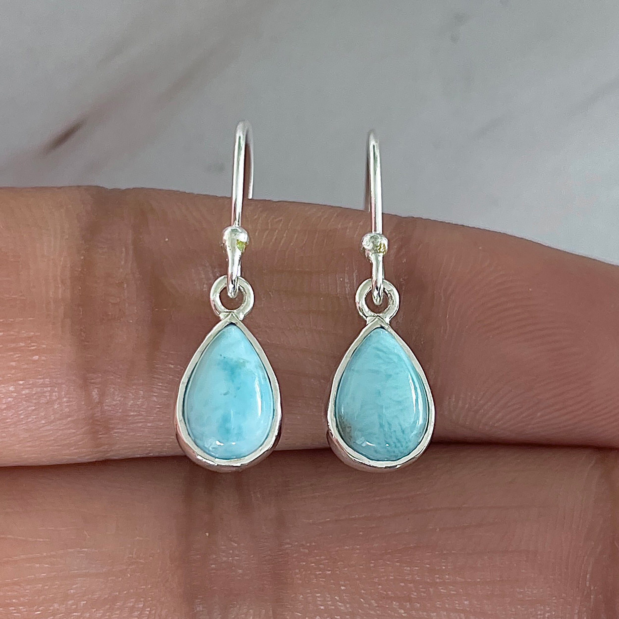 Larimar Earring-(LAR-E-1853.)