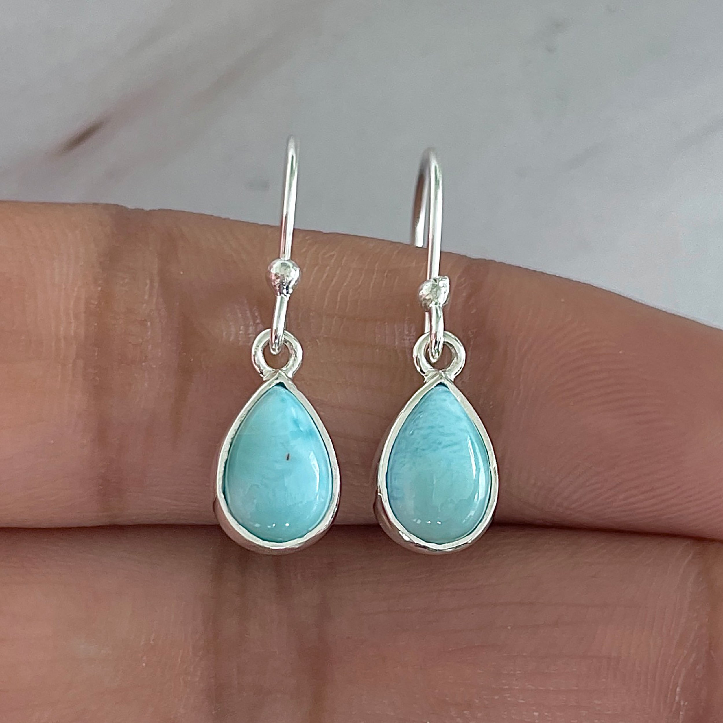 Larimar Earring-(LAR-E-1854.)