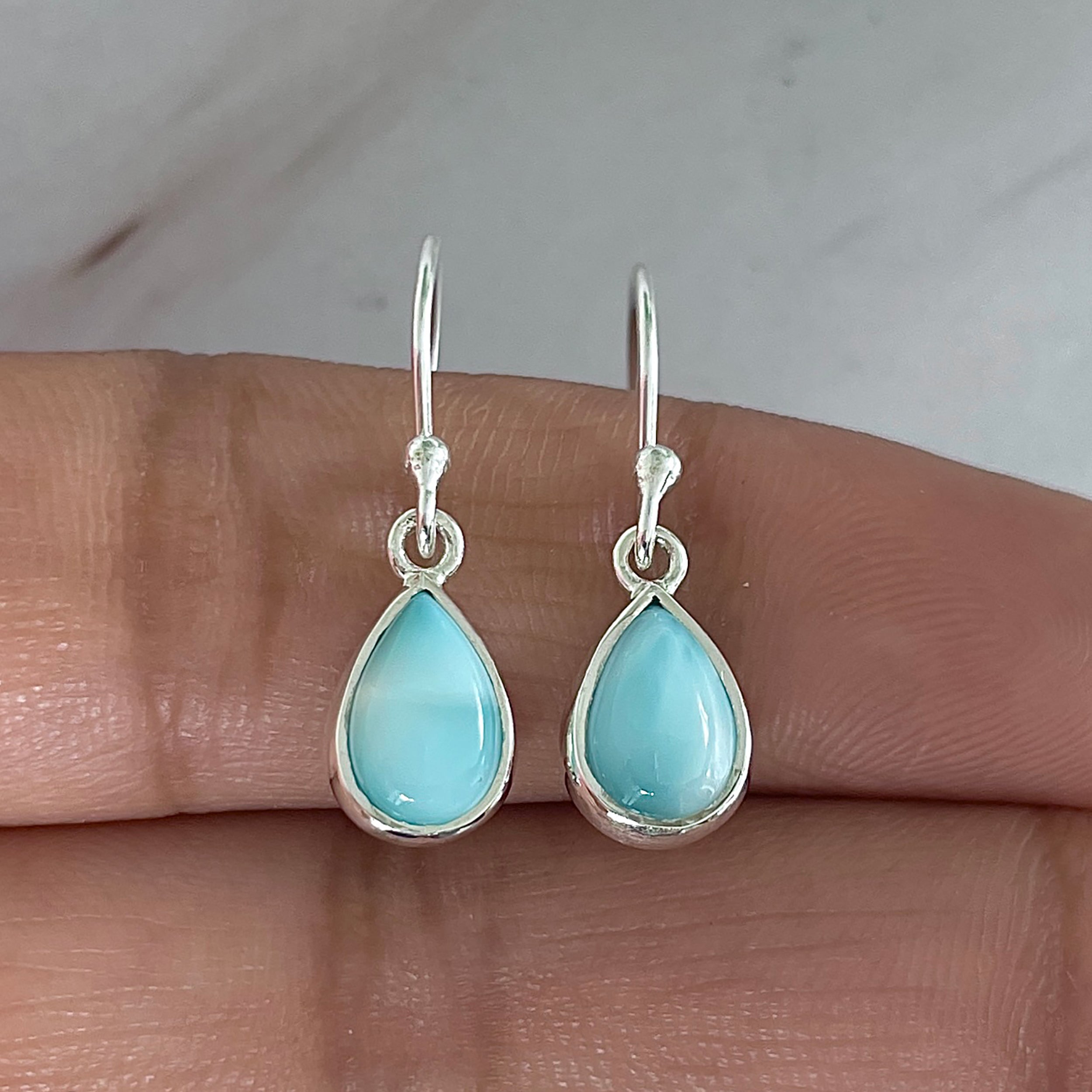 Larimar Earring-(LAR-E-1855.)