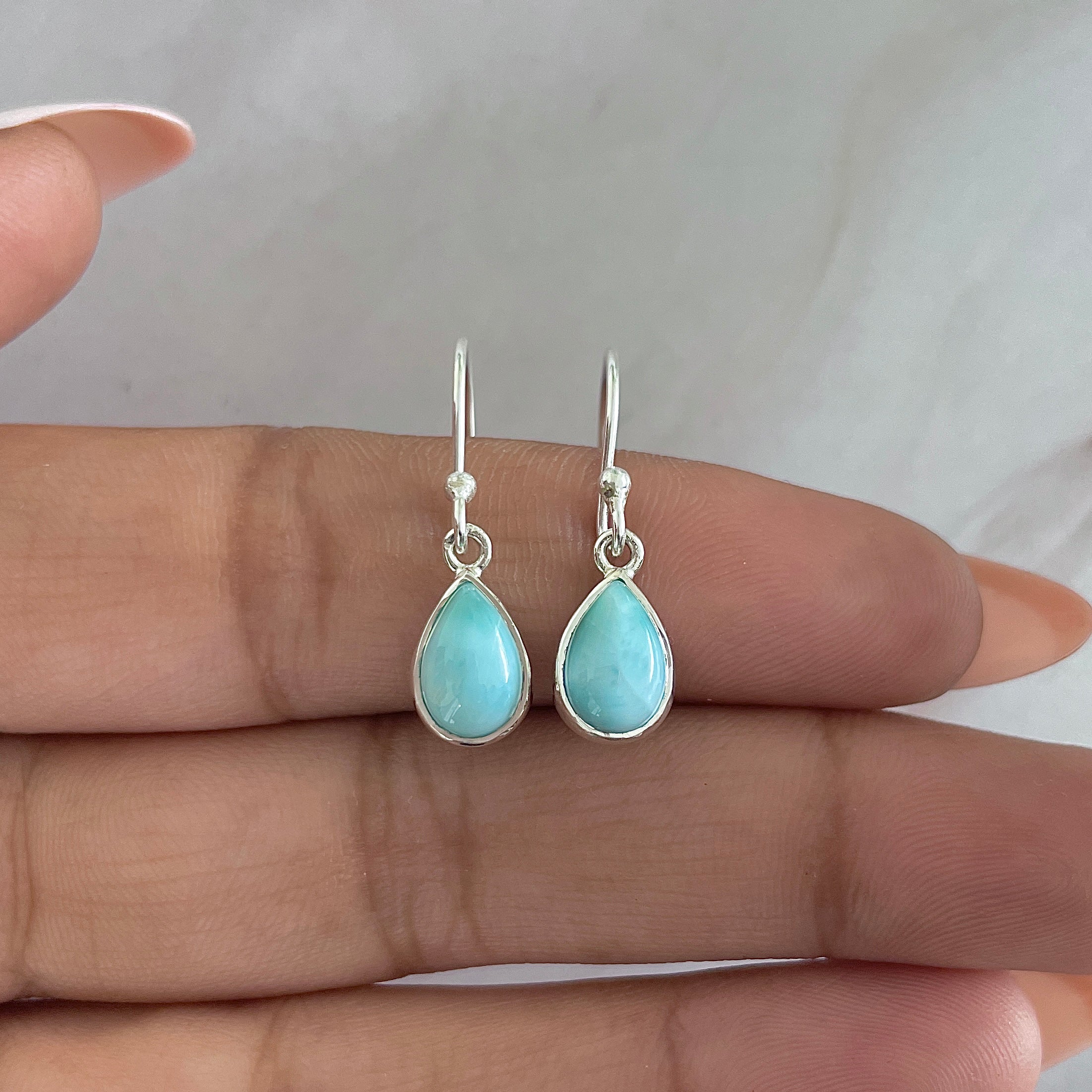 Larimar Earring-(LAR-E-1856.)