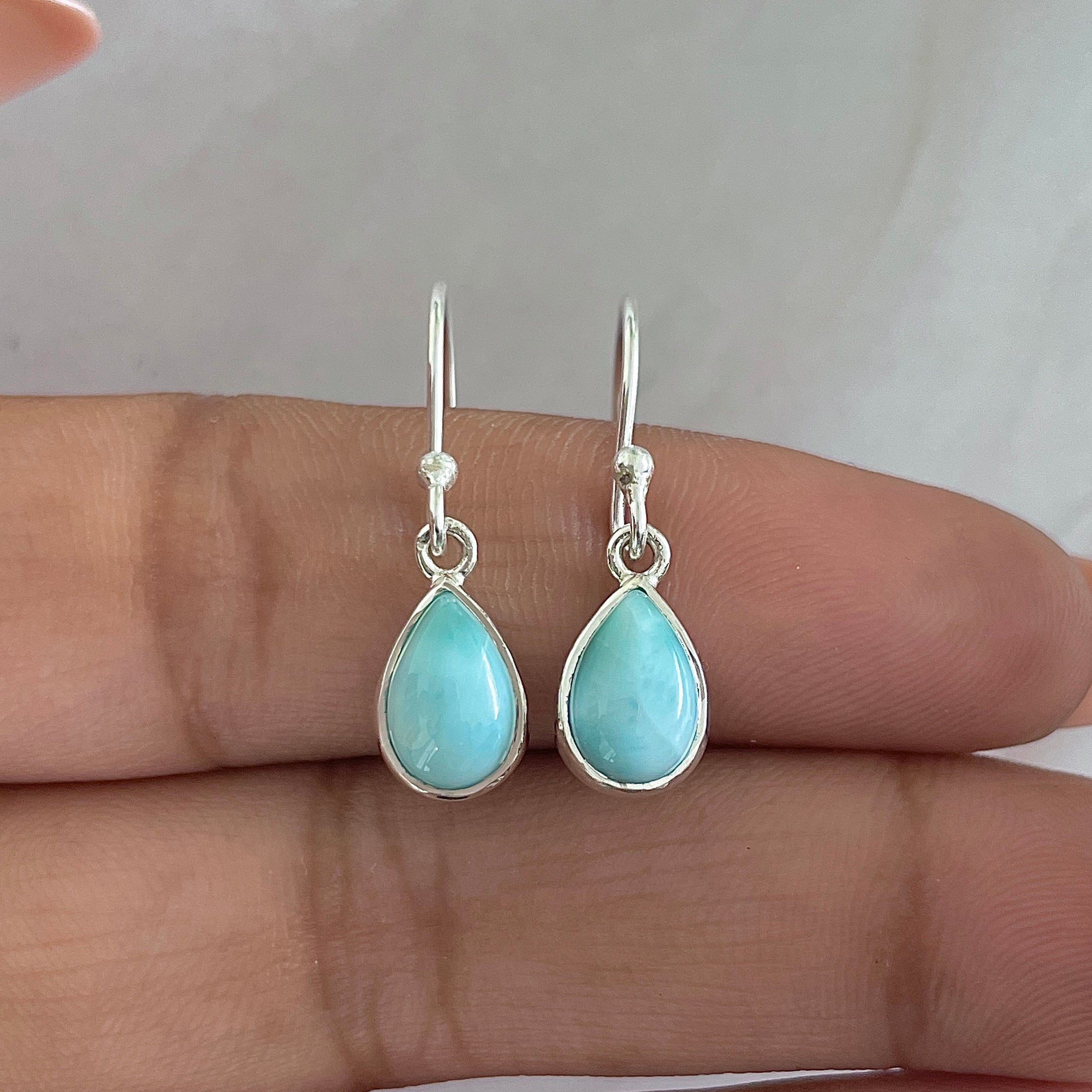 Larimar Earring-(LAR-E-1856.)