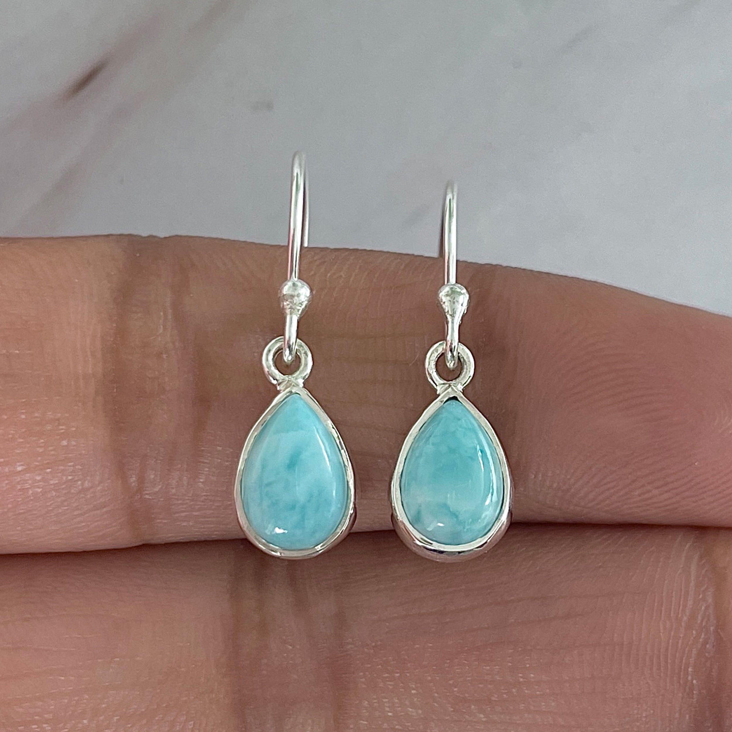 Larimar Earring-(LAR-E-1857.)