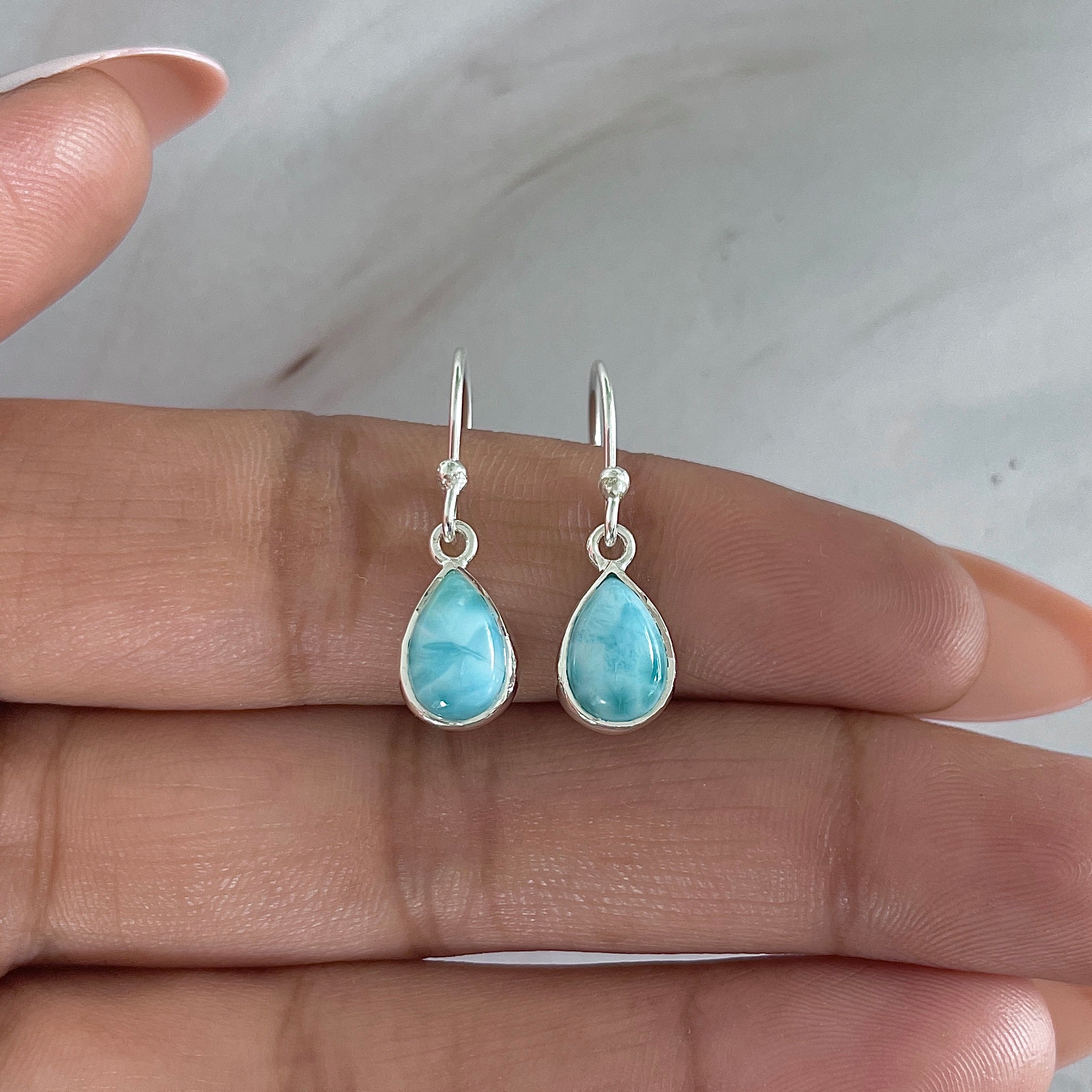 Larimar Earring-(LAR-E-1858.)