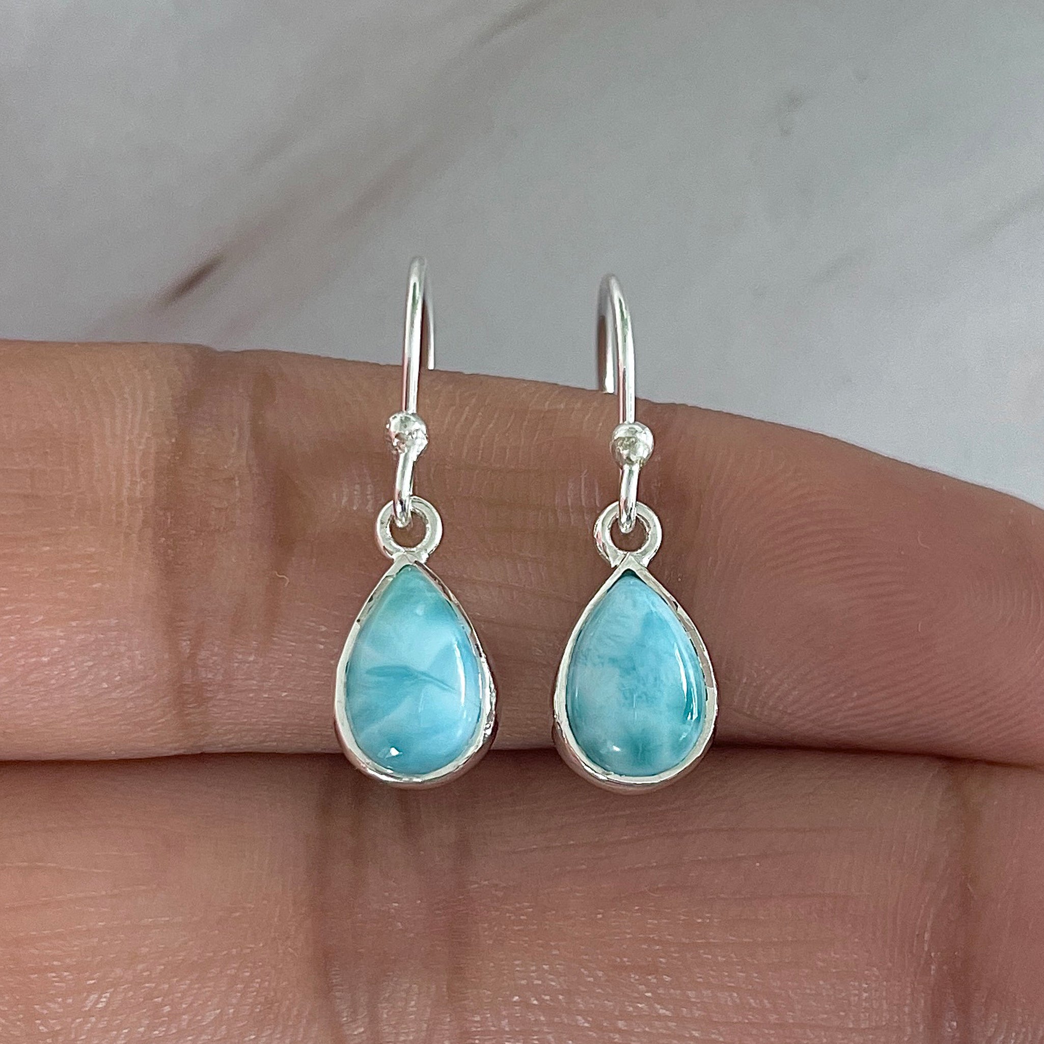 Larimar Earring-(LAR-E-1858.)