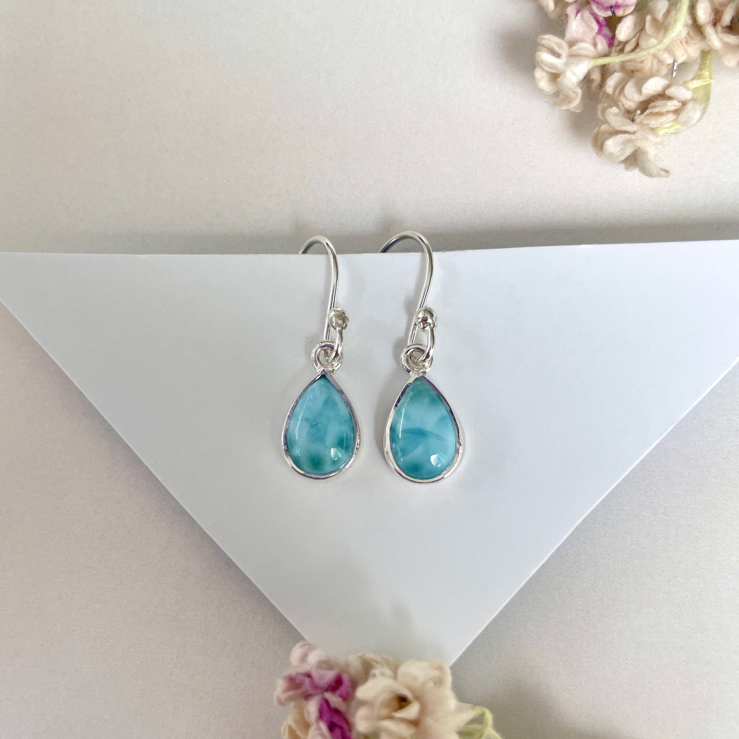 Larimar Earring-(LAR-E-1858.)