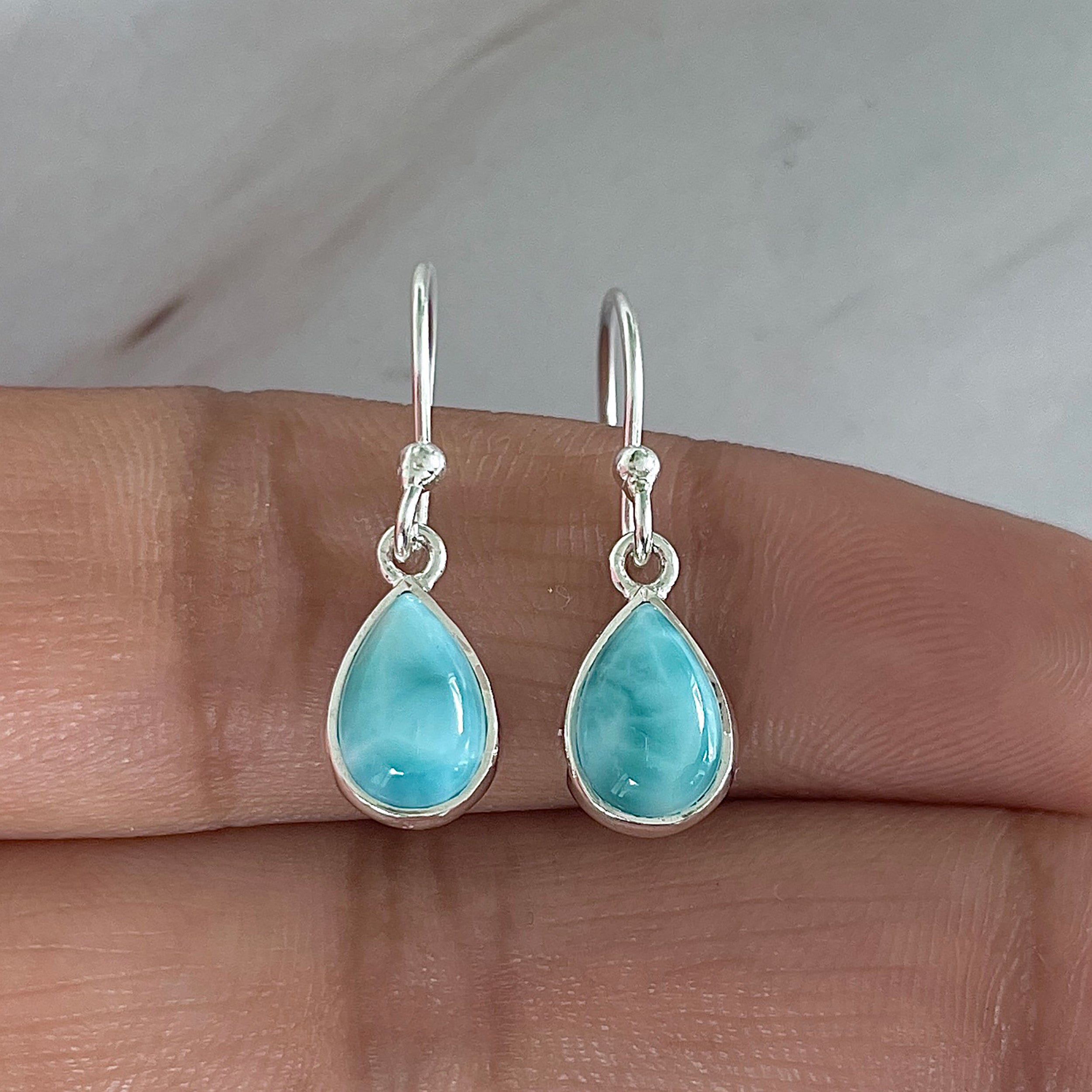 Larimar Earring-(LAR-E-1859.)