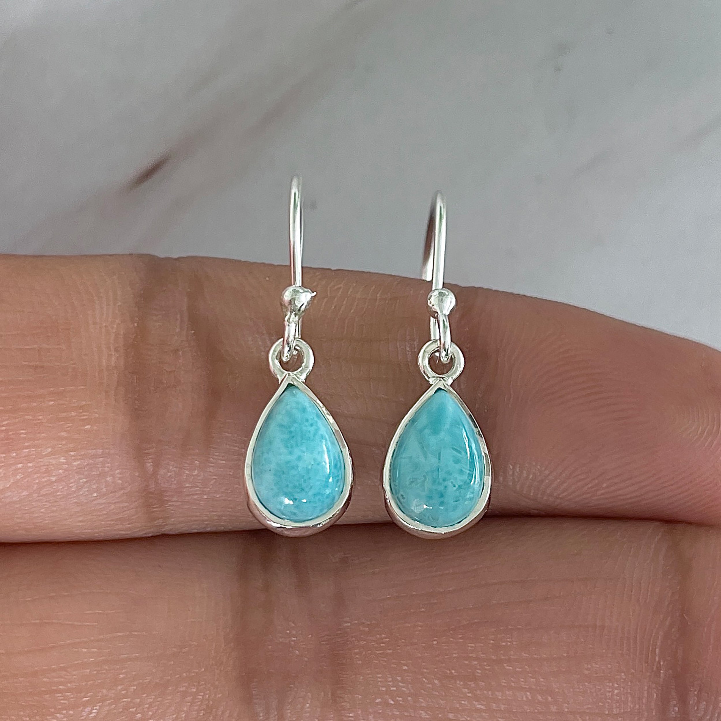 Larimar Earring-(LAR-E-1860.)