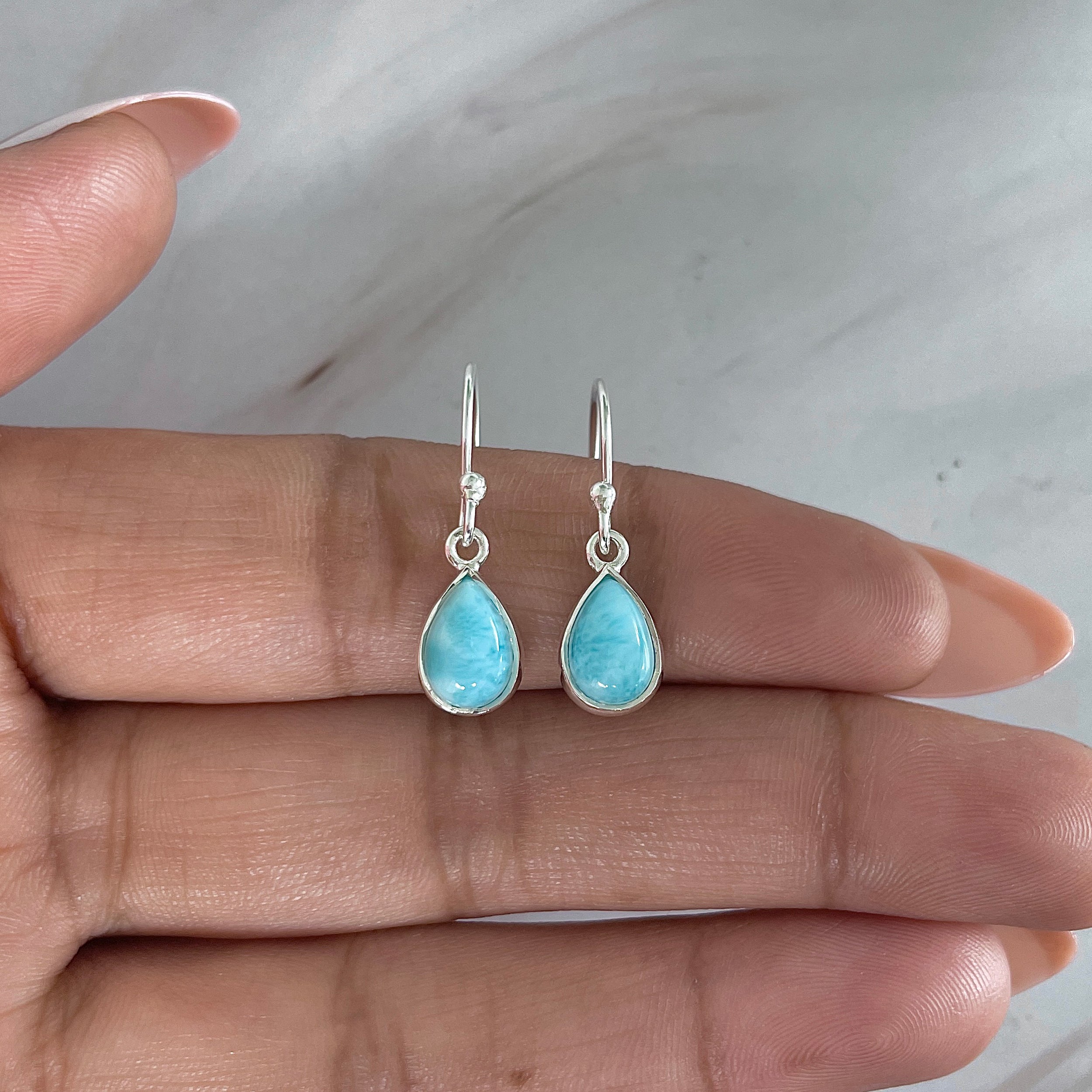 Larimar Earring-(LAR-E-1861.)