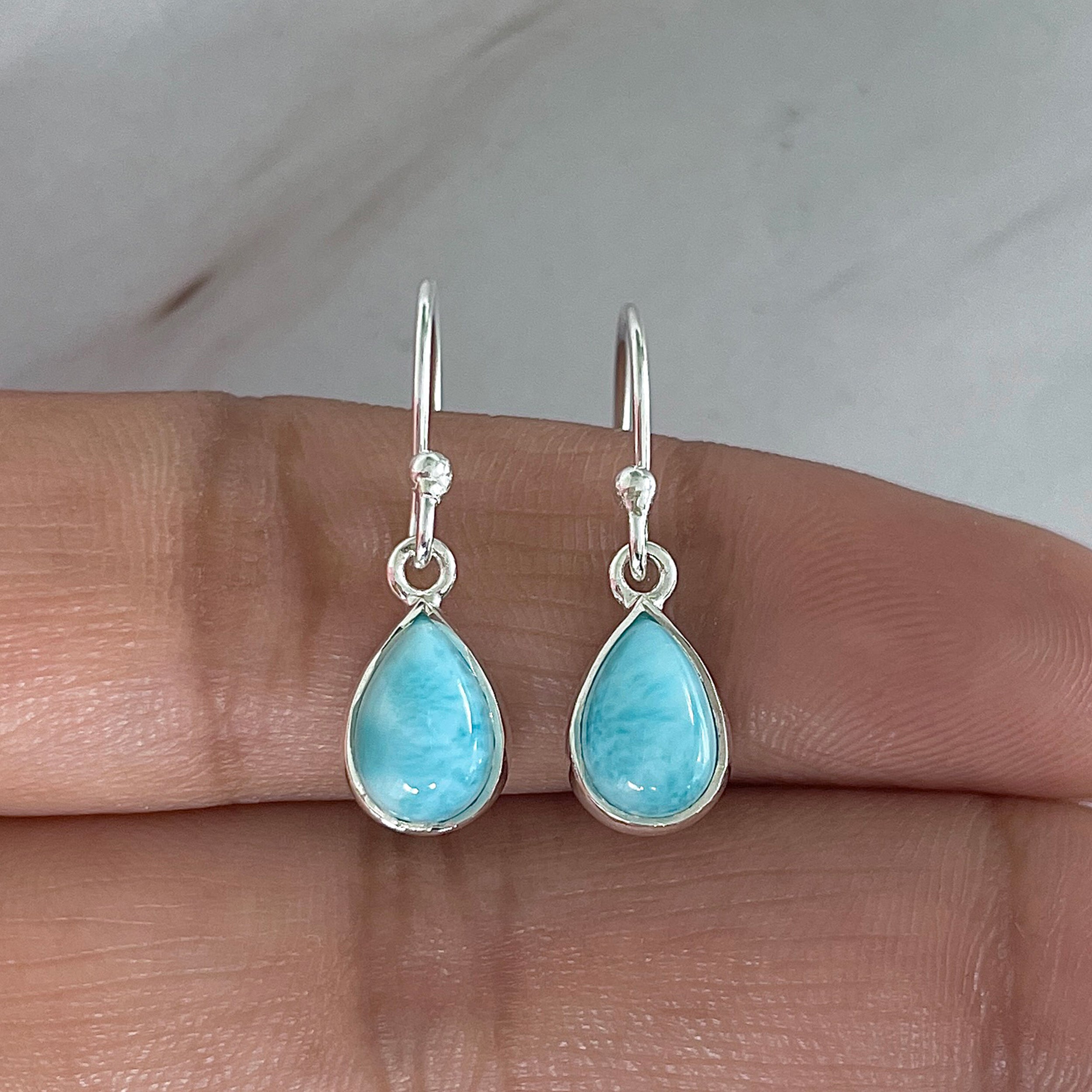 Larimar Earring-(LAR-E-1861.)