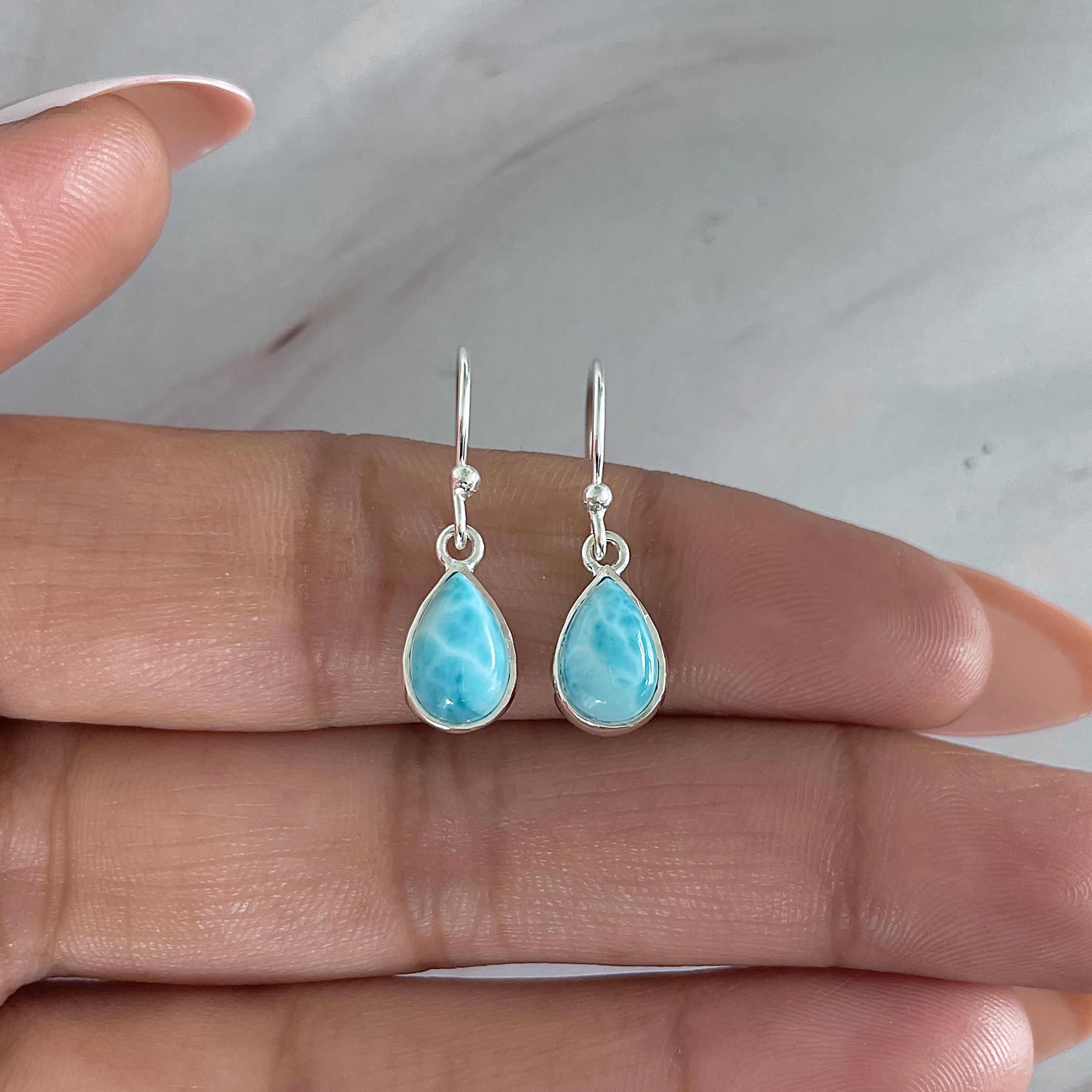 Larimar Earring-(LAR-E-1862.)