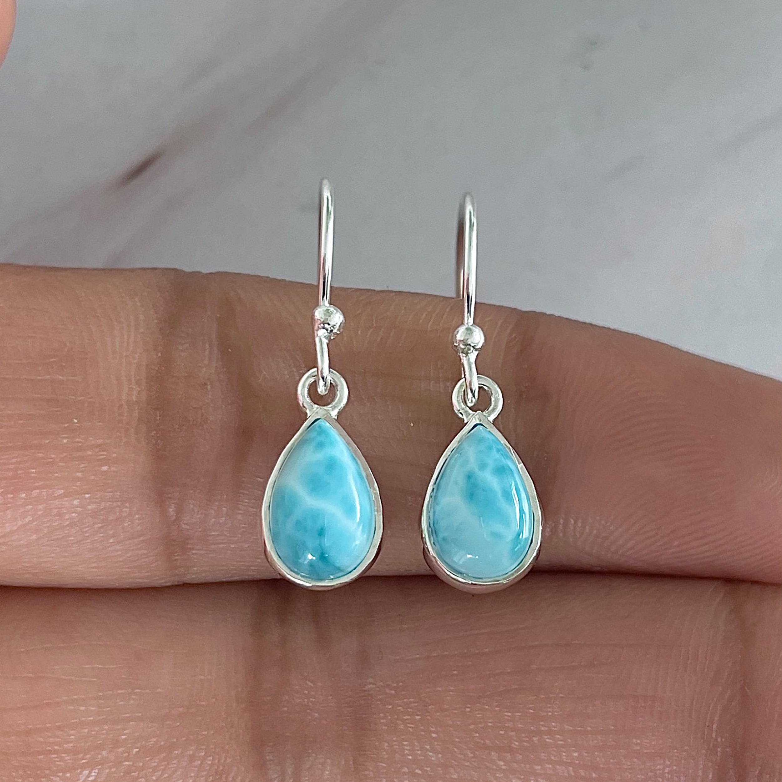 Larimar Earring-(LAR-E-1862.)