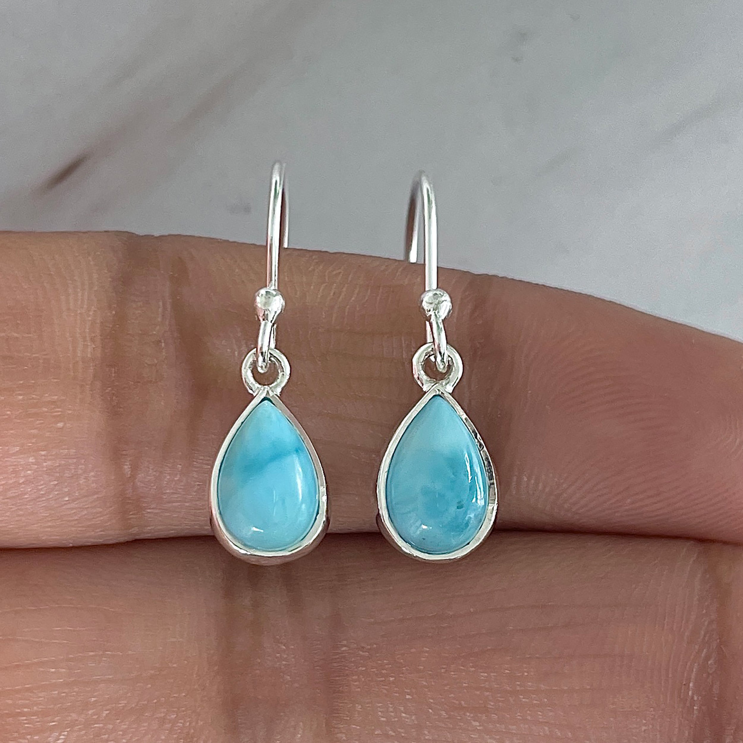 Larimar Earring-(LAR-E-1863.)