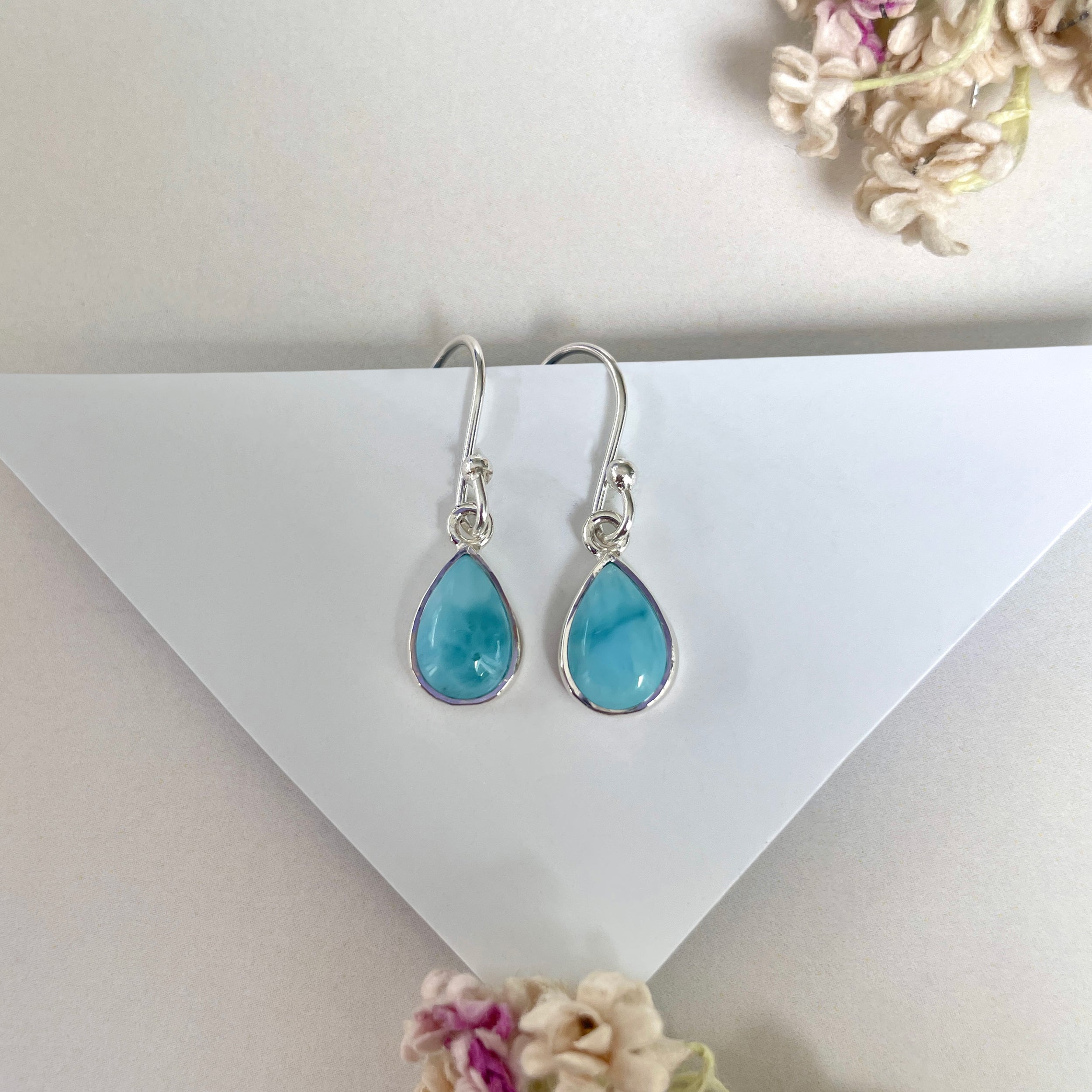 Larimar Earring-(LAR-E-1863.)