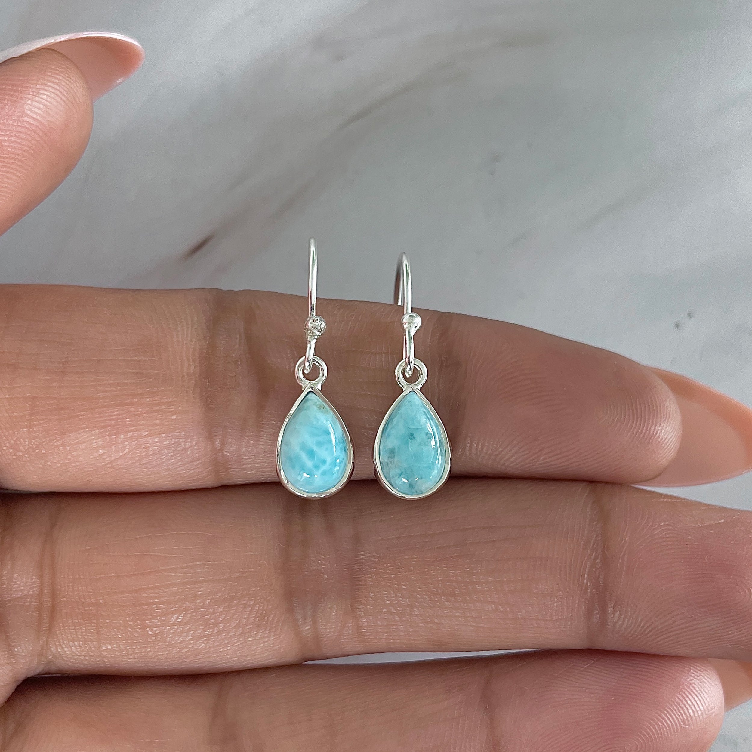 Larimar Earring-(LAR-E-1864.)