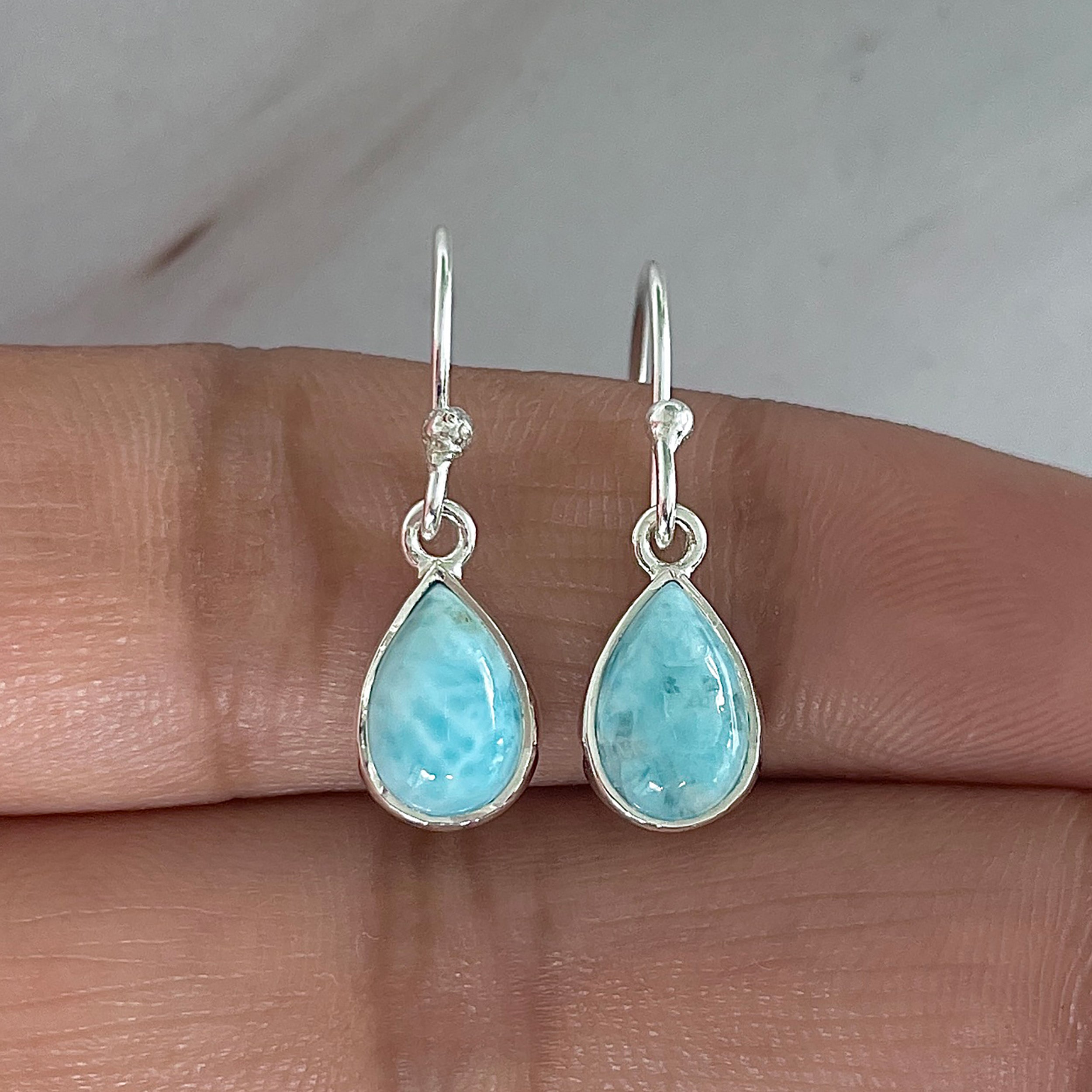 Larimar Earring-(LAR-E-1864.)
