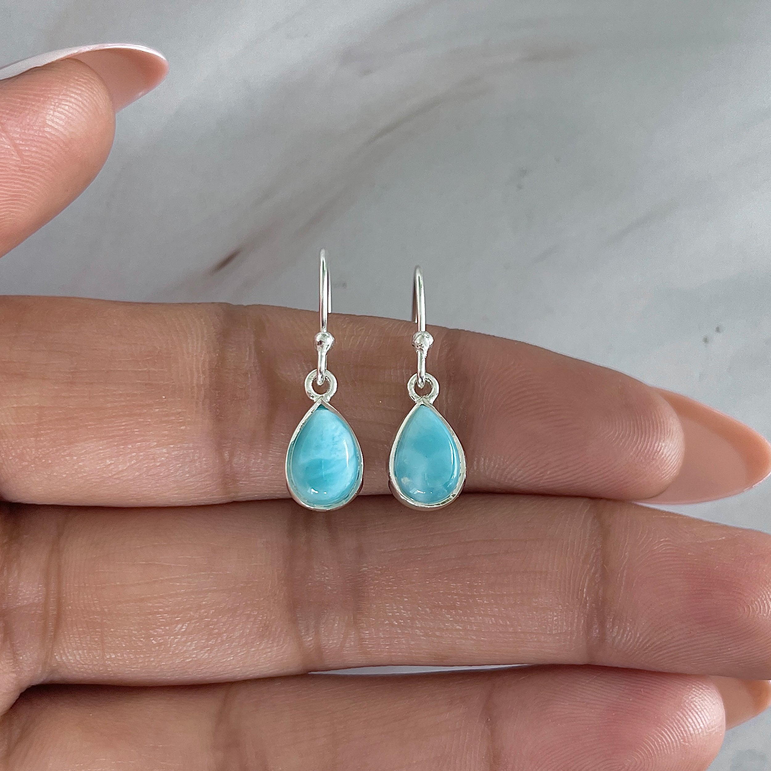 Larimar Earring-(LAR-E-1865.)