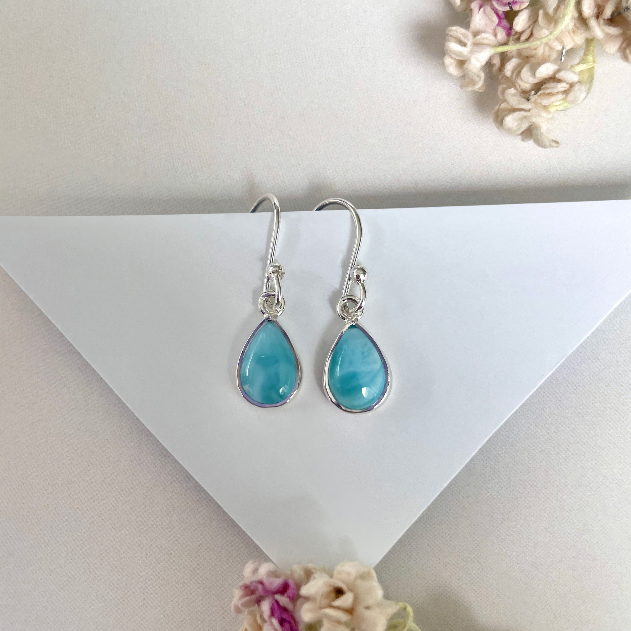 Larimar Earring-(LAR-E-1865.)