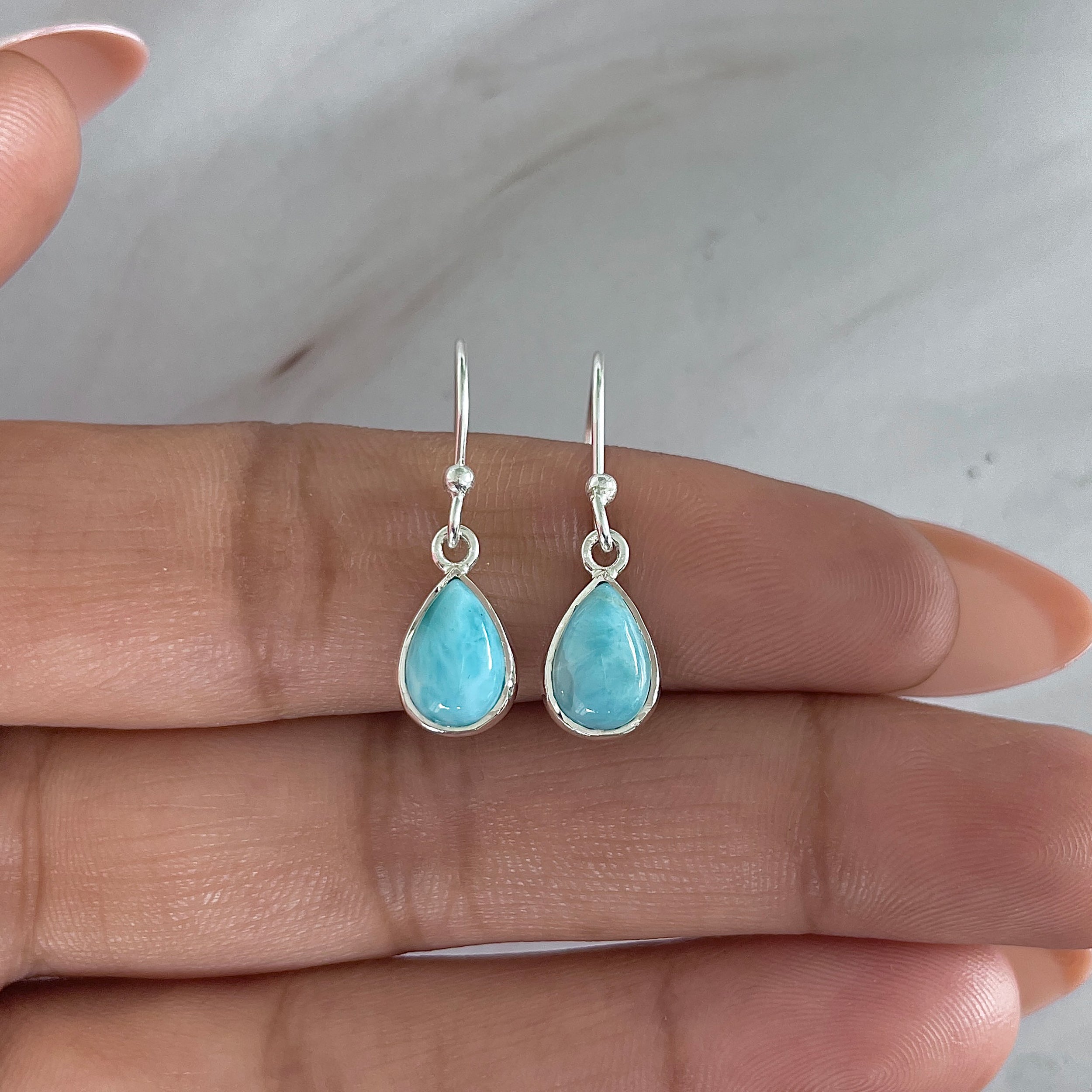 Larimar Earring-(LAR-E-1866.)