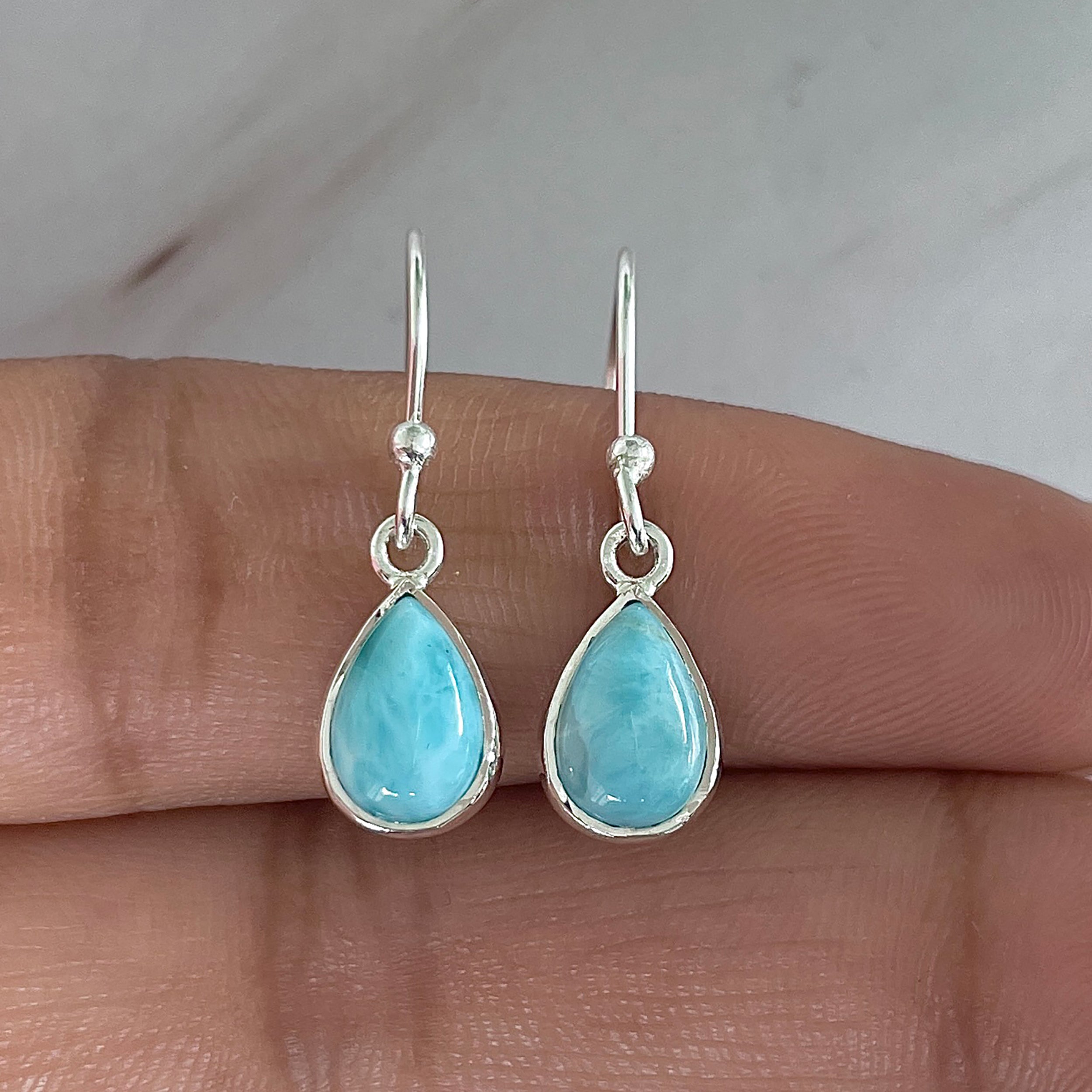 Larimar Earring-(LAR-E-1866.)