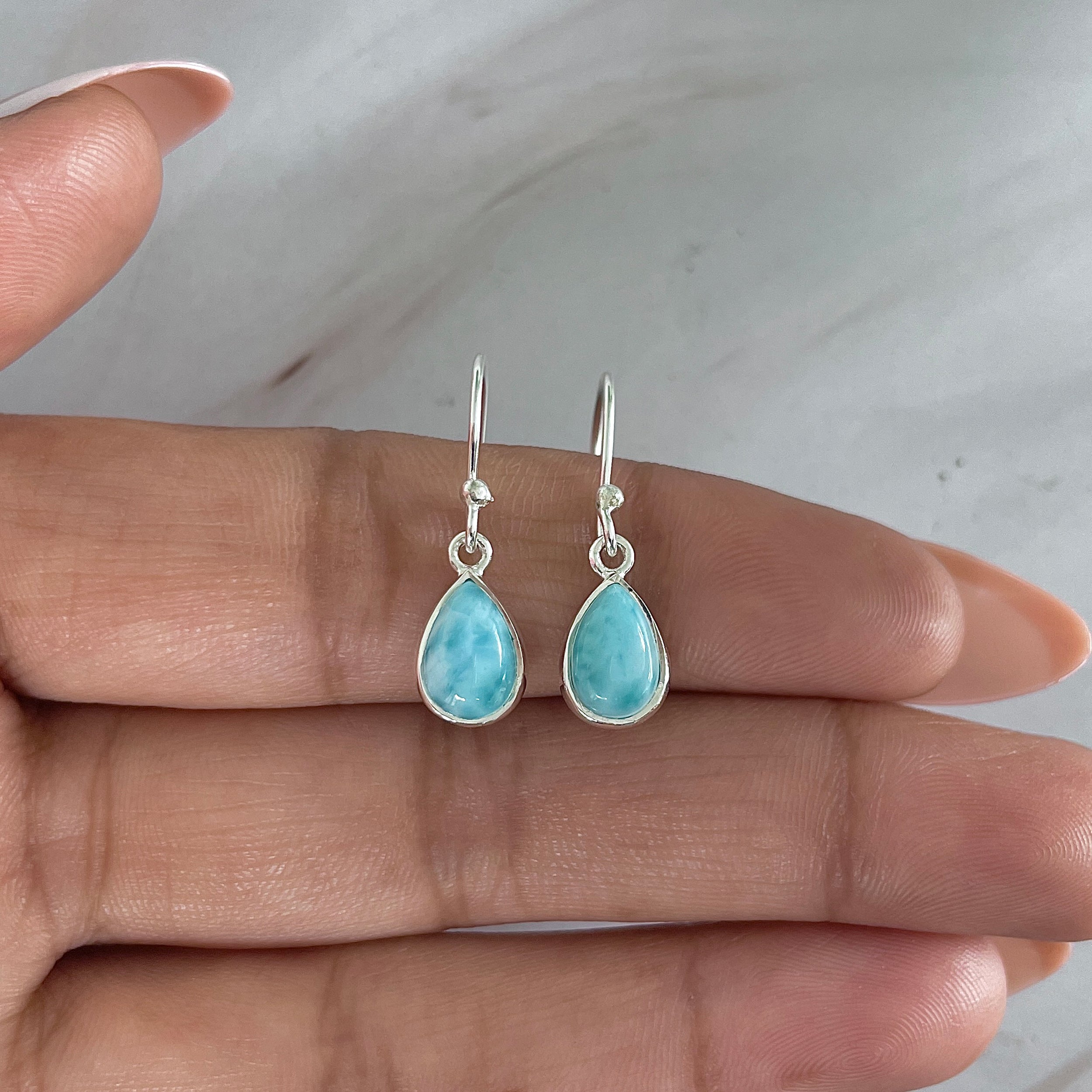 Larimar Earring-(LAR-E-1867.)