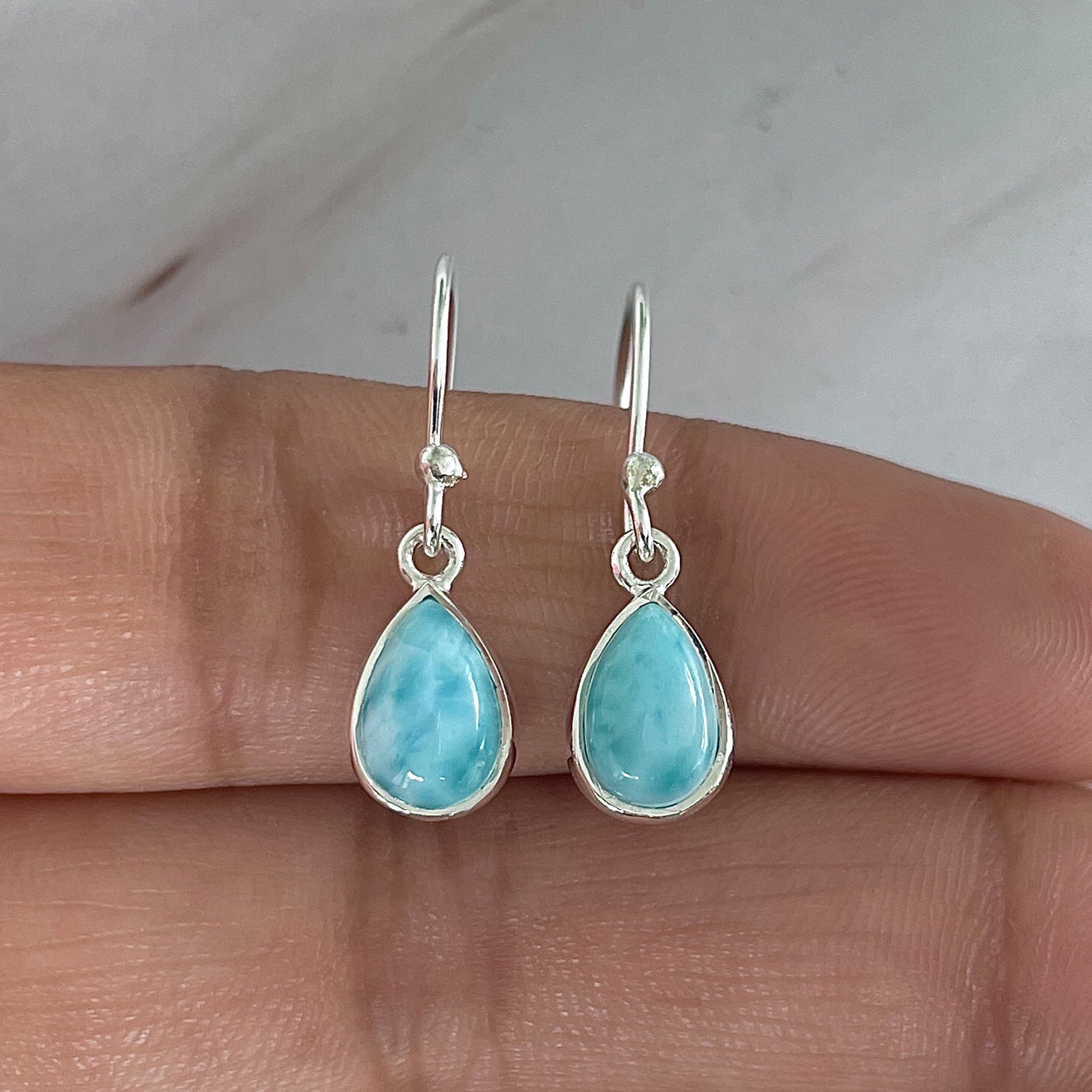 Larimar Earring-(LAR-E-1867.)