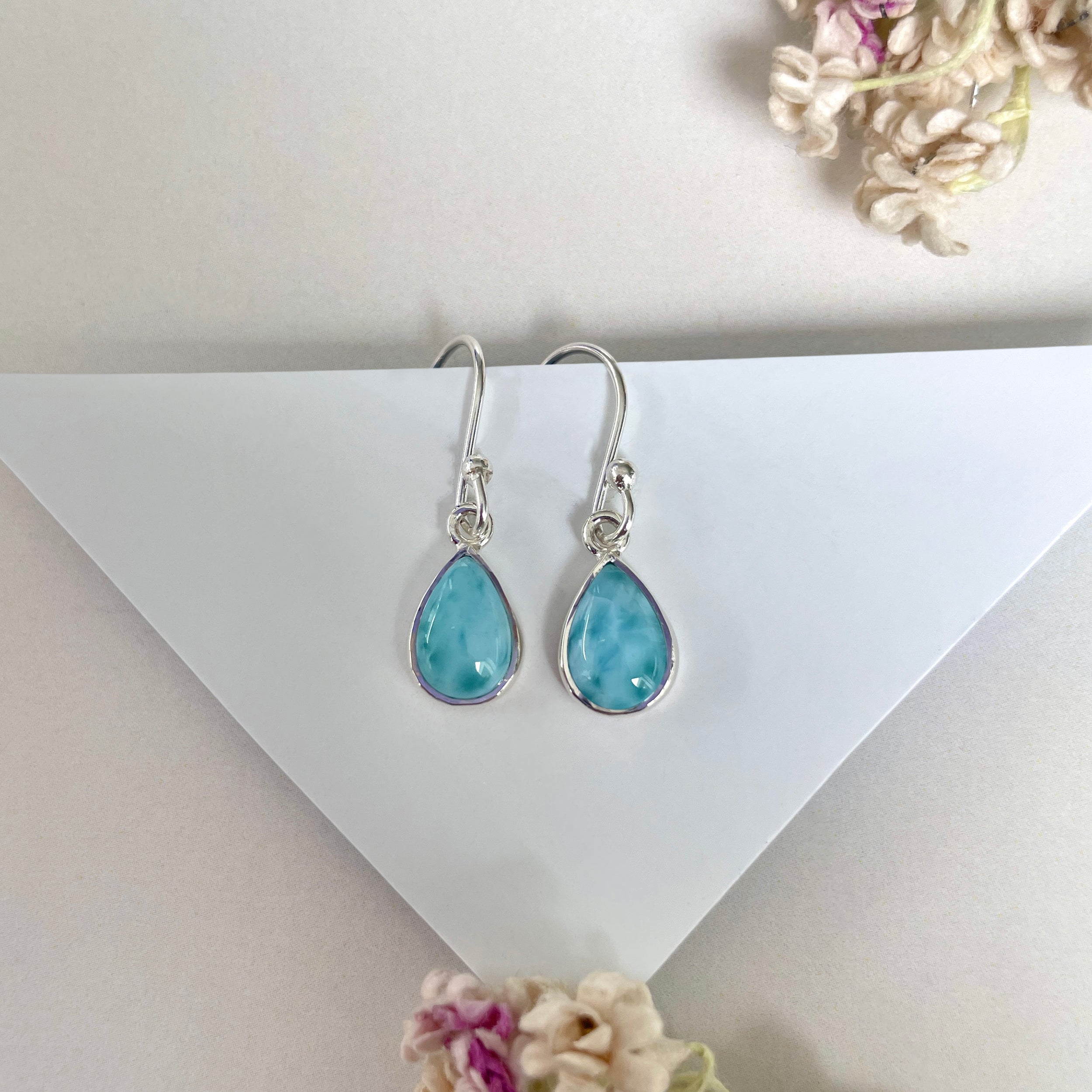 Larimar Earring-(LAR-E-1867.)