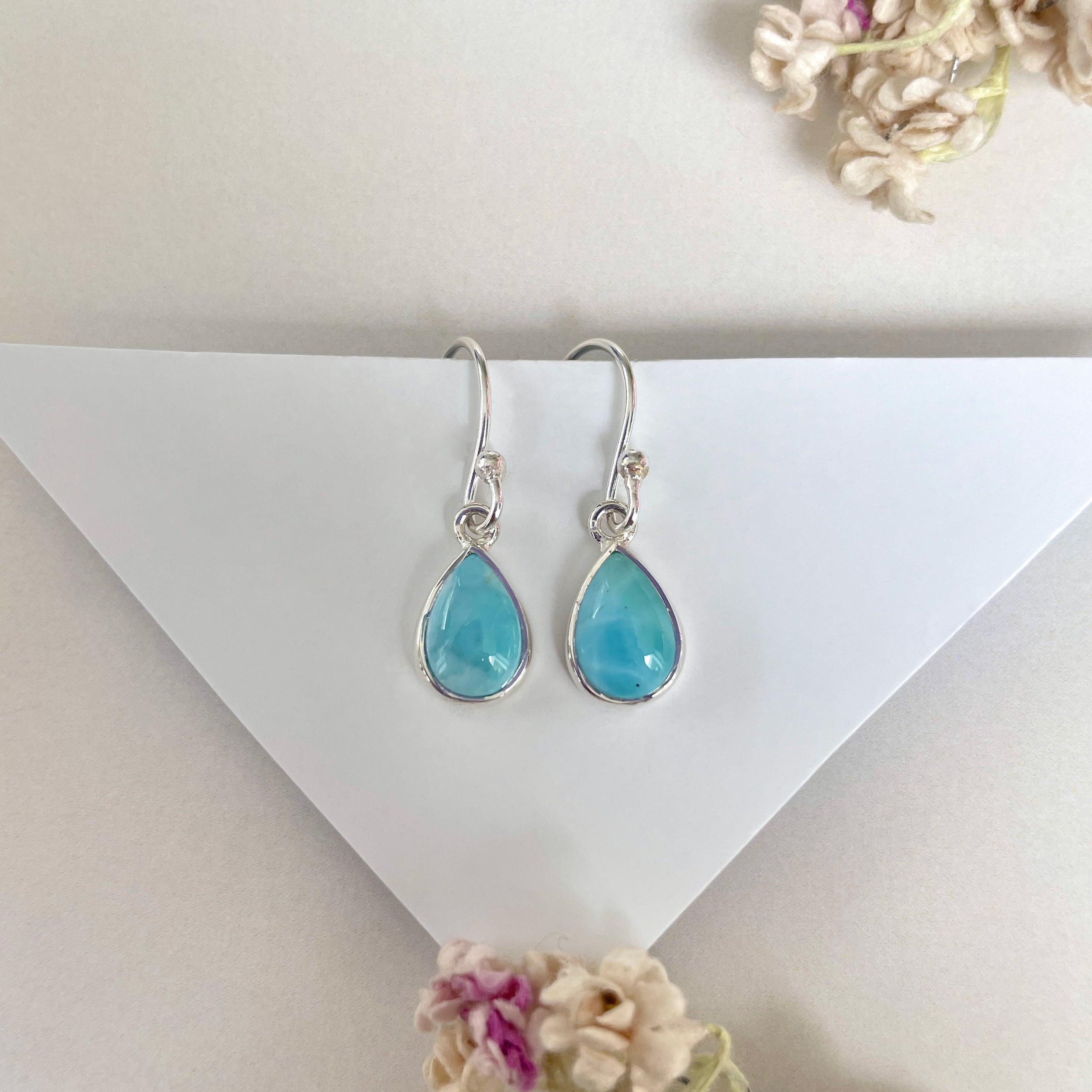 Larimar Earring-(LAR-E-1868.)