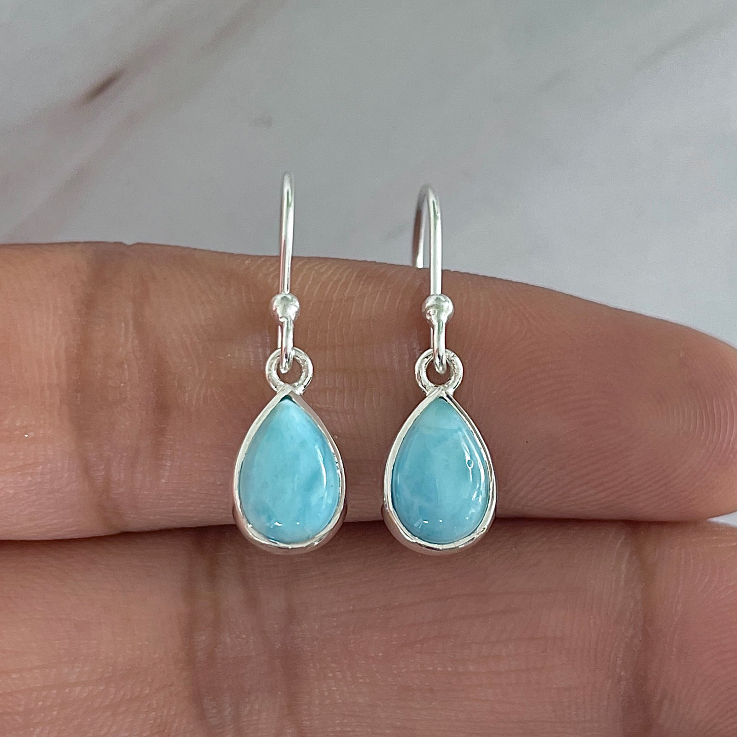 Larimar Earring-(LAR-E-1869.)
