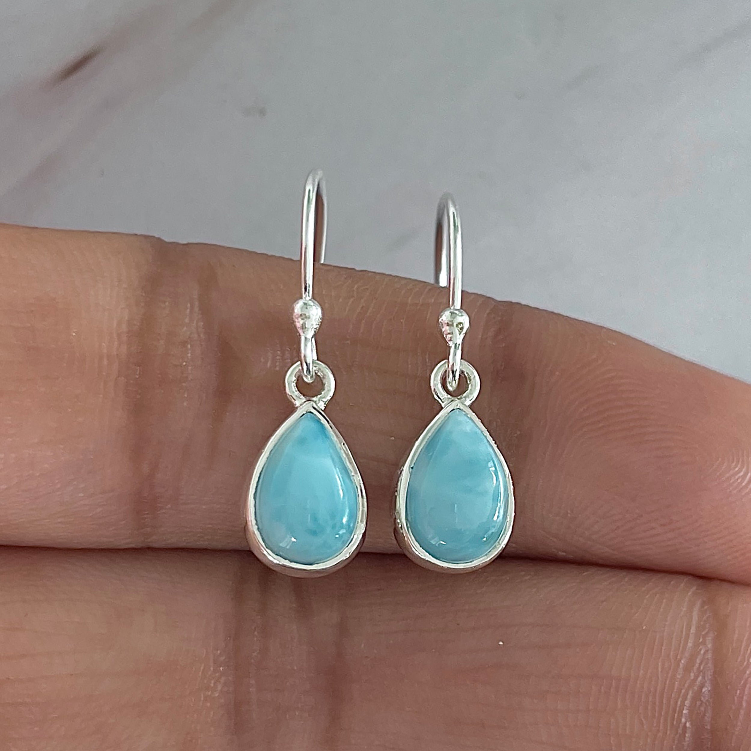 Larimar Earring-(LAR-E-1870.)