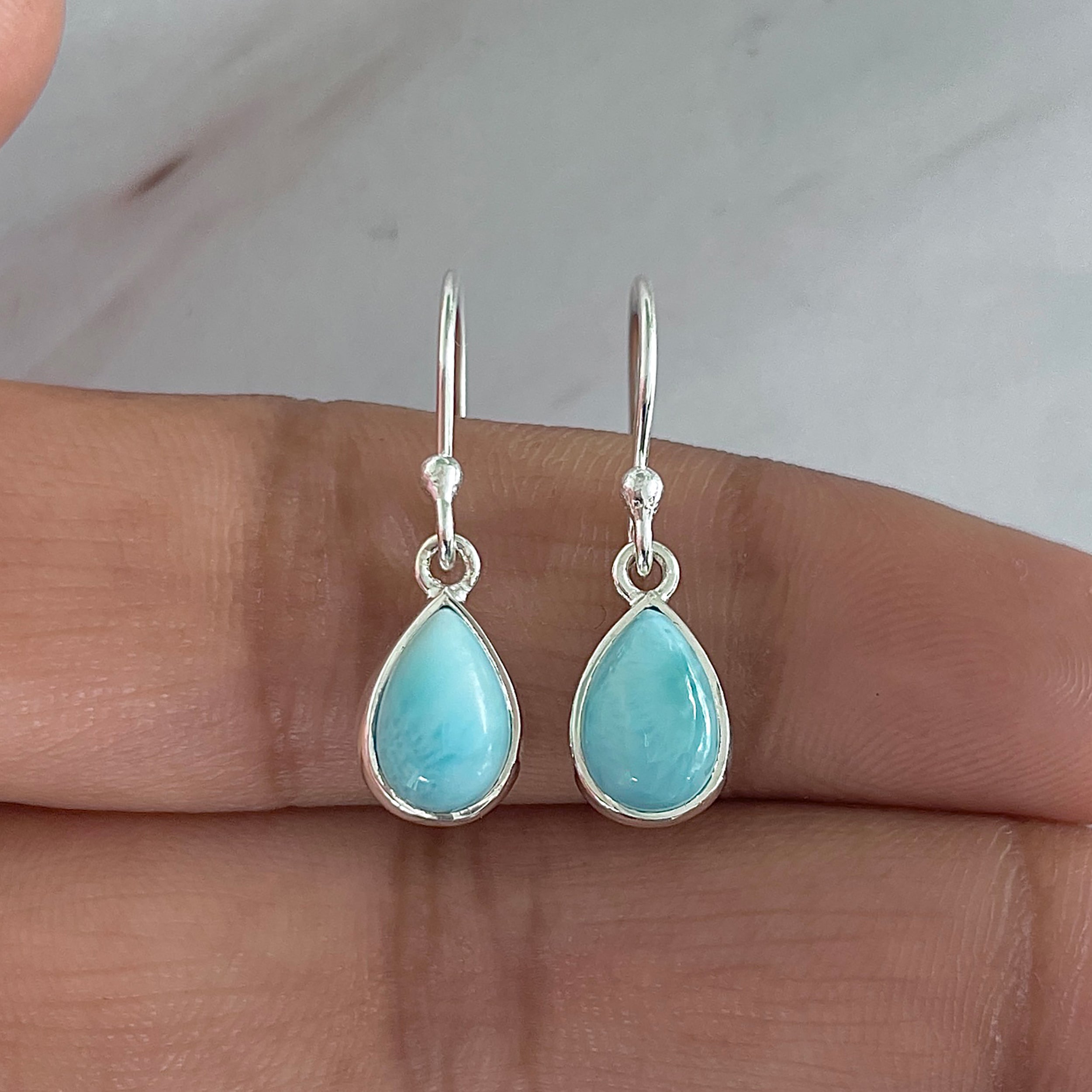 Larimar Earring-(LAR-E-1871.)