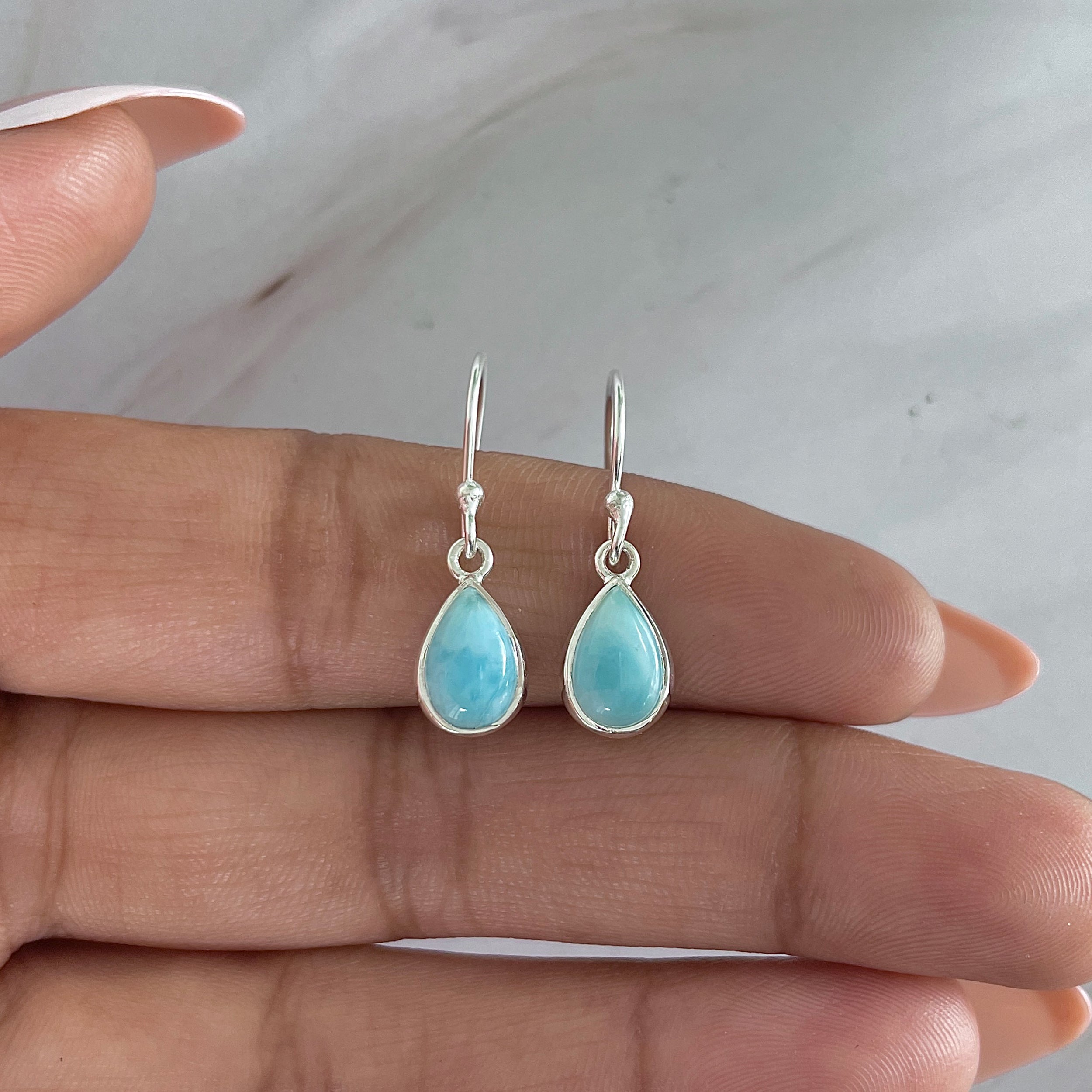Larimar Earring-(LAR-E-1872.)