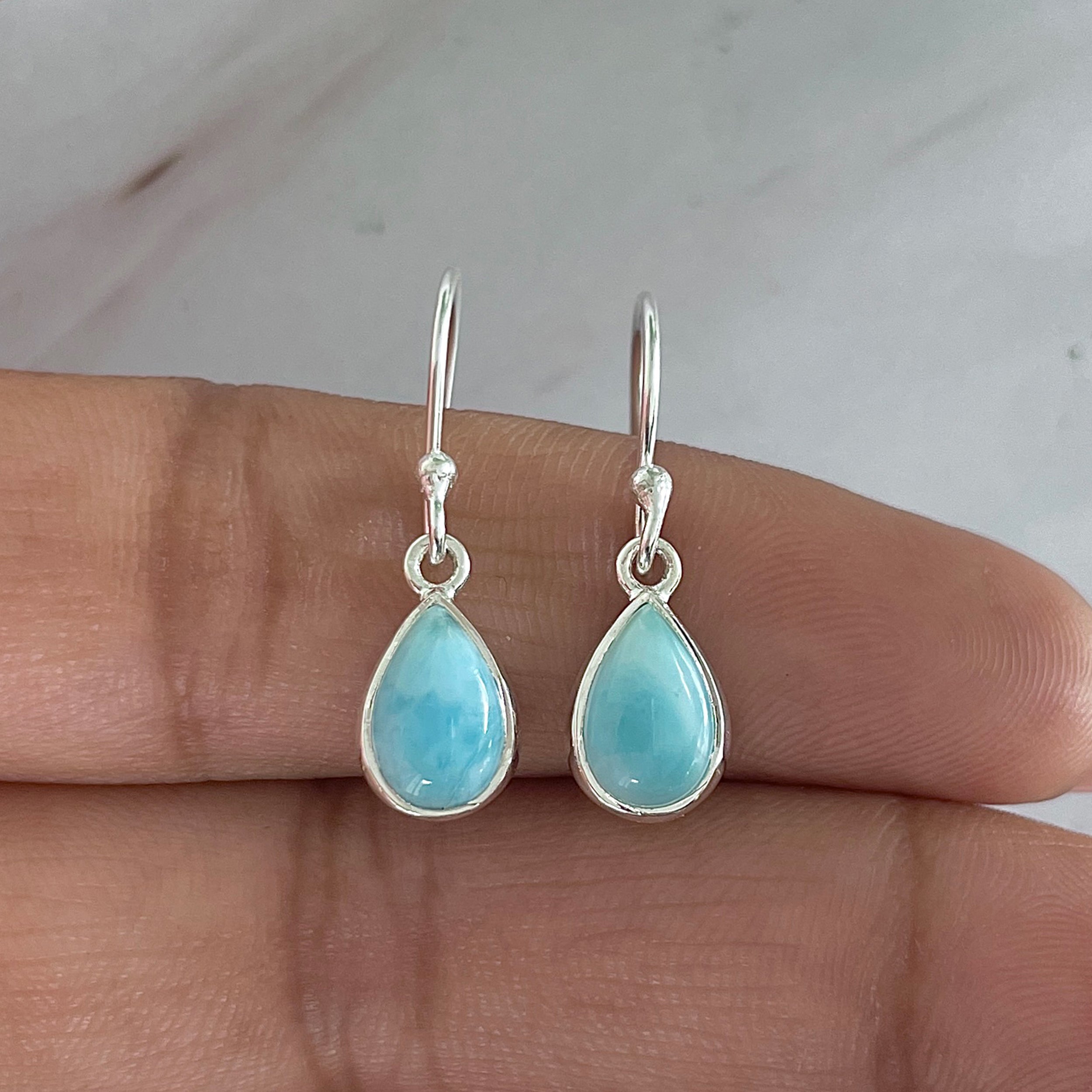 Larimar Earring-(LAR-E-1872.)