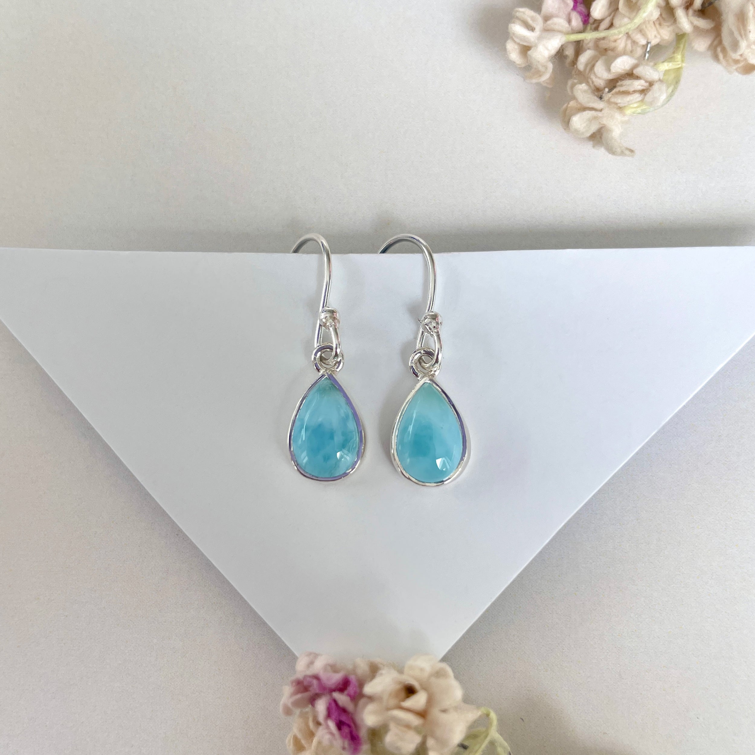 Larimar Earring-(LAR-E-1872.)