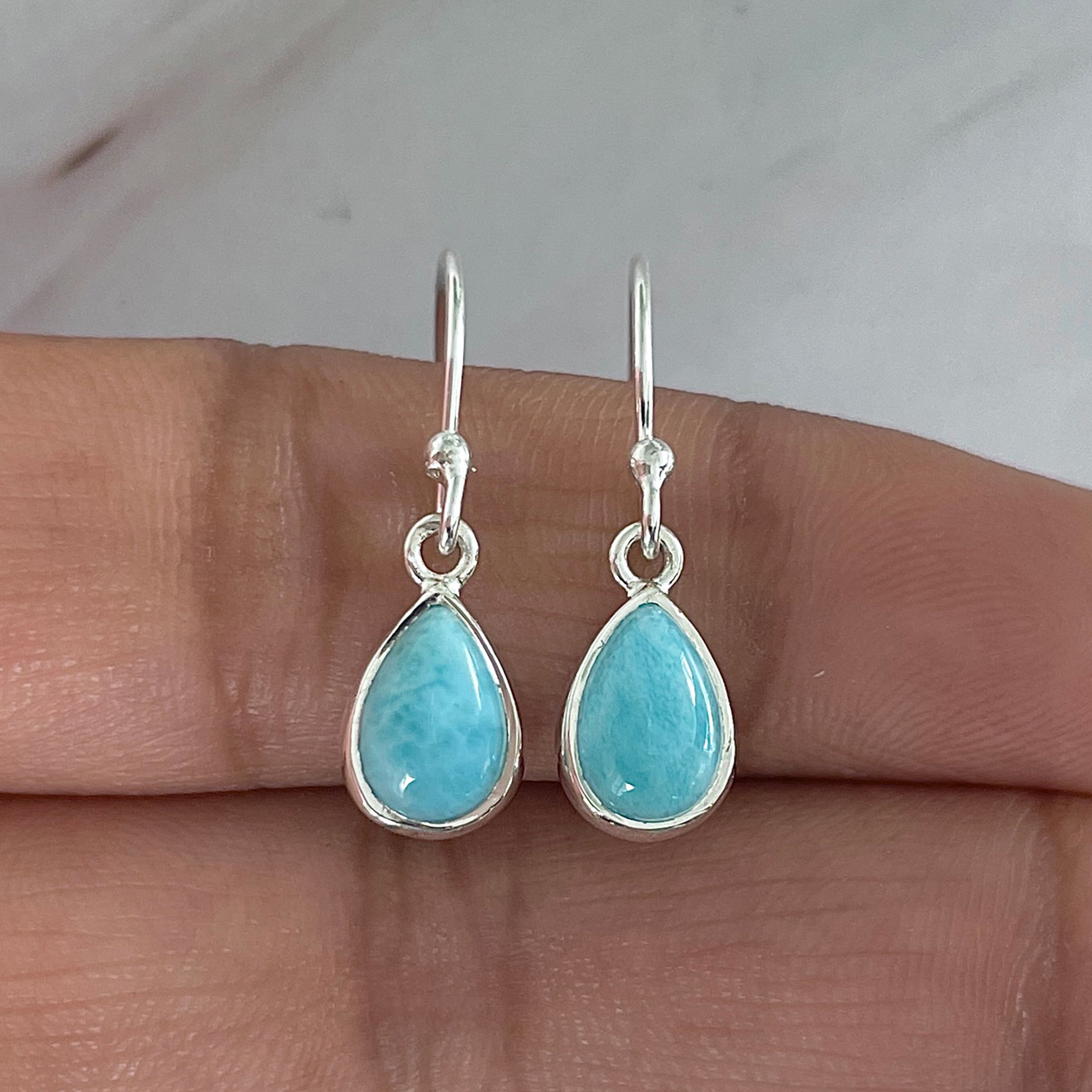 Larimar Earring-(LAR-E-1874.)