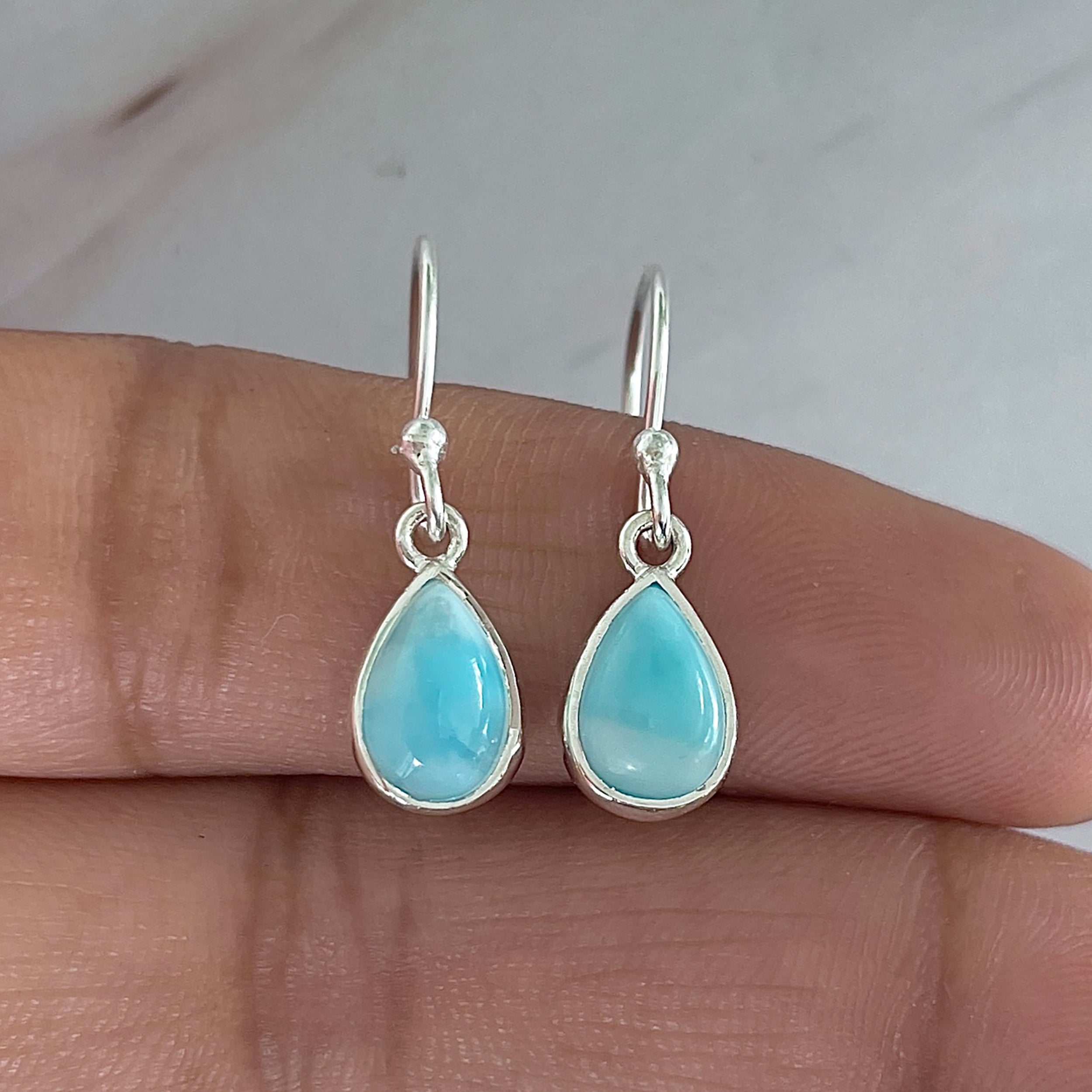 Larimar Earring-(LAR-E-1875.)