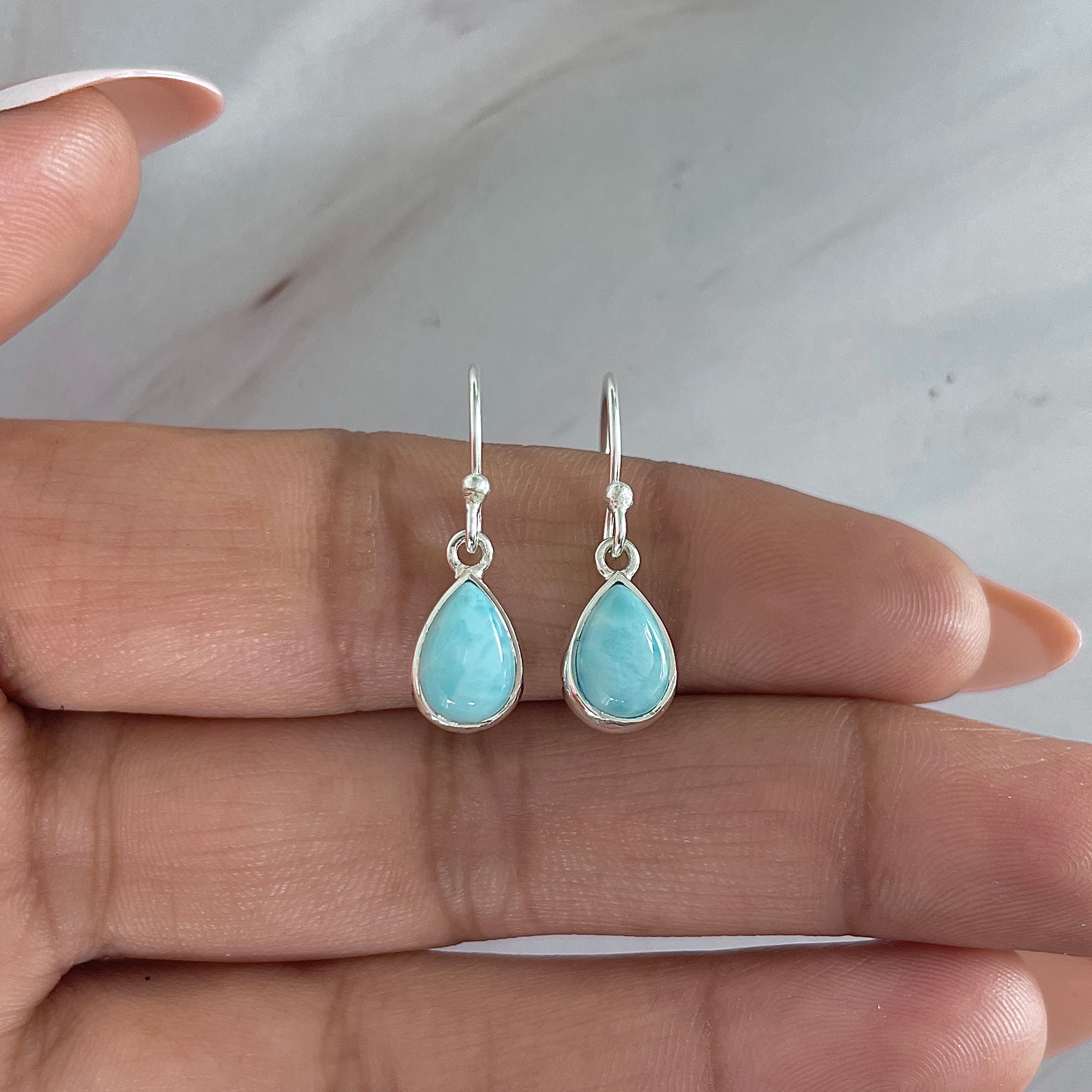 Larimar Earring-(LAR-E-1876.)