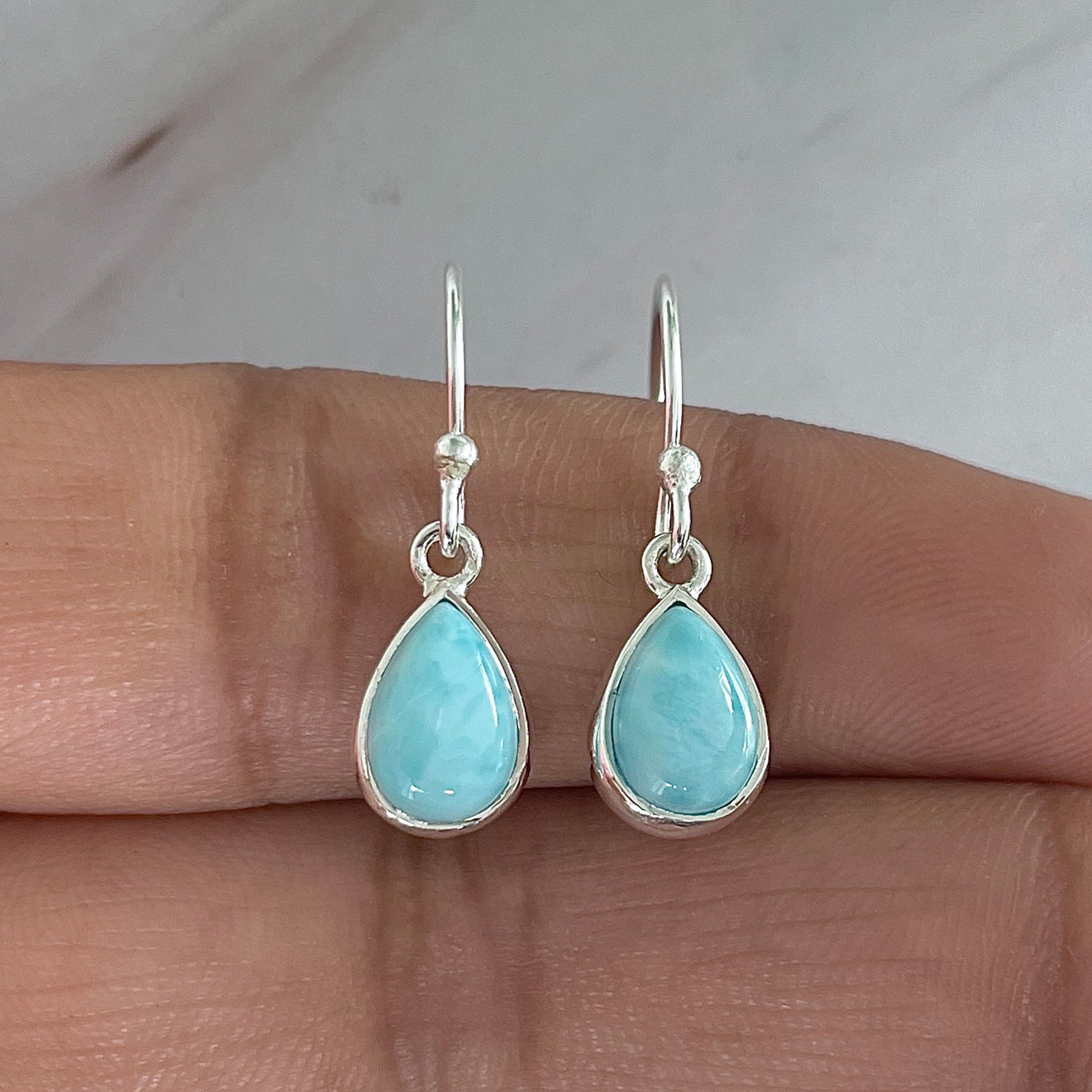 Larimar Earring-(LAR-E-1876.)