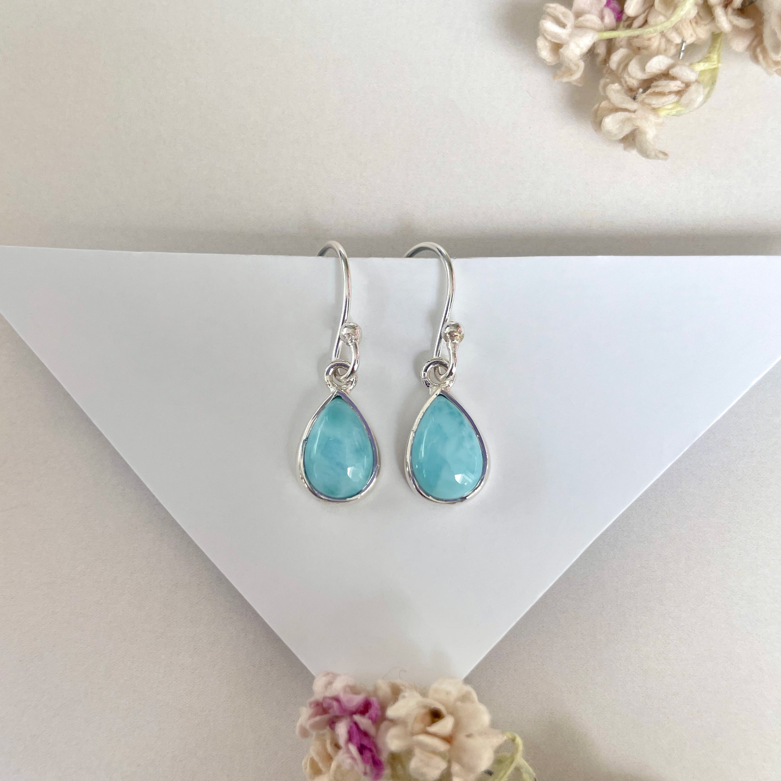 Larimar Earring-(LAR-E-1876.)