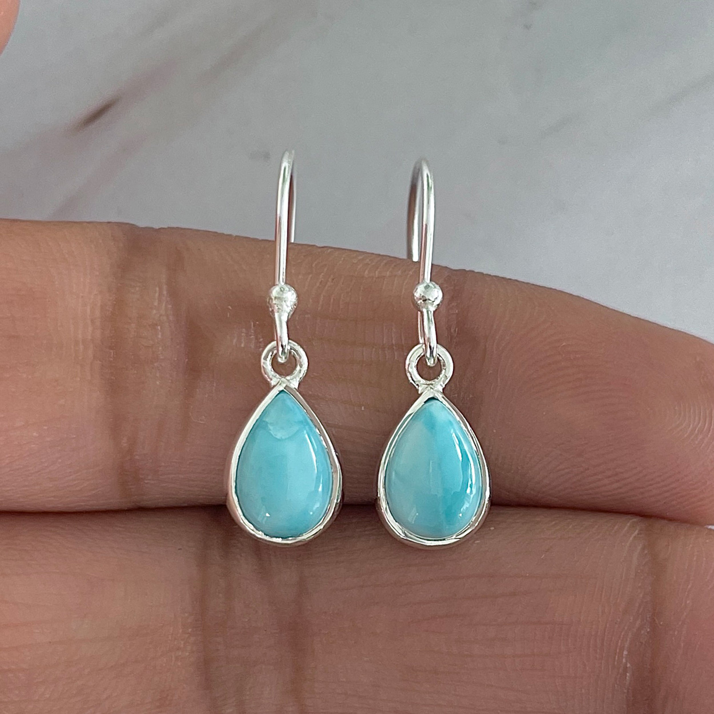 Larimar Earring-(LAR-E-1877.)