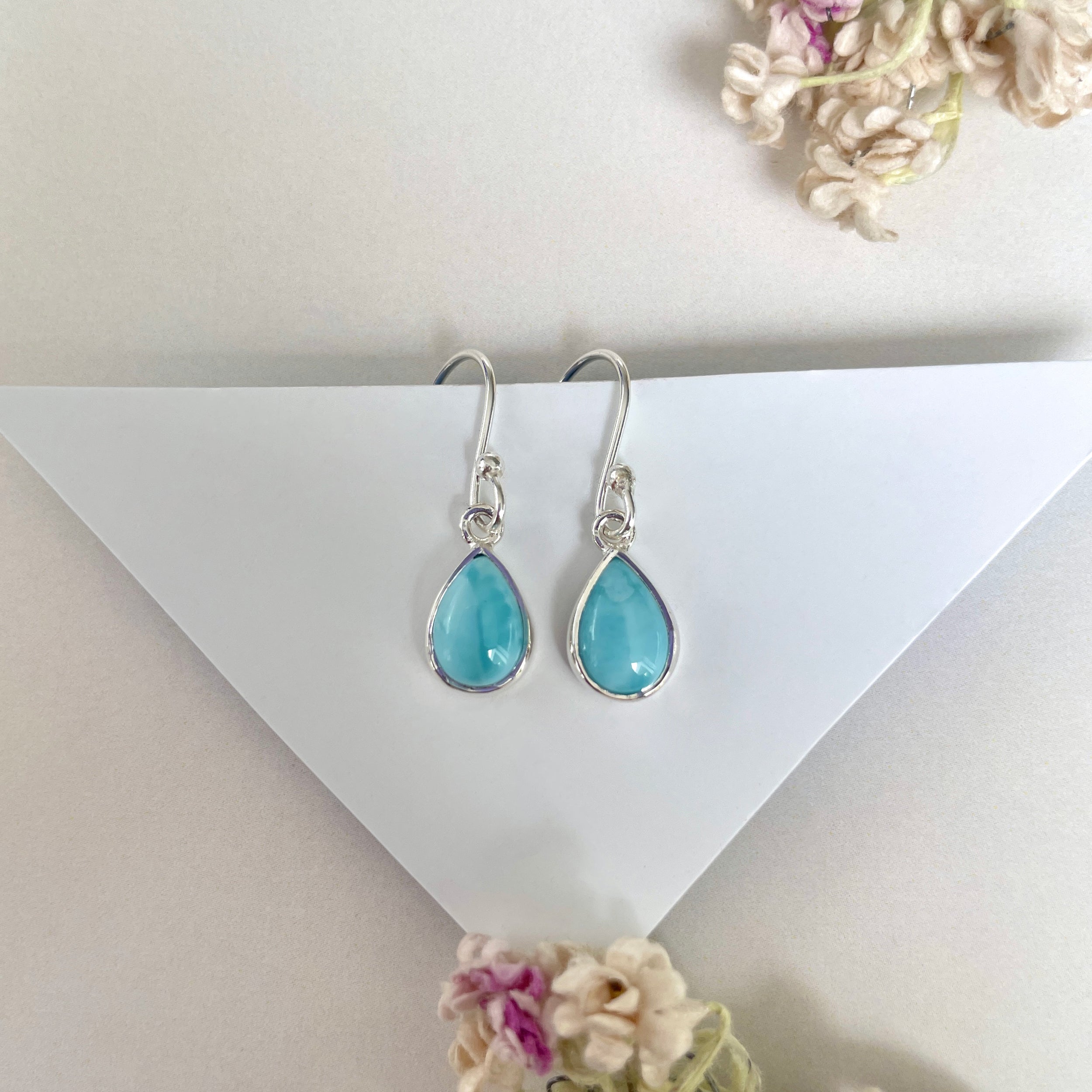 Larimar Earring-(LAR-E-1877.)